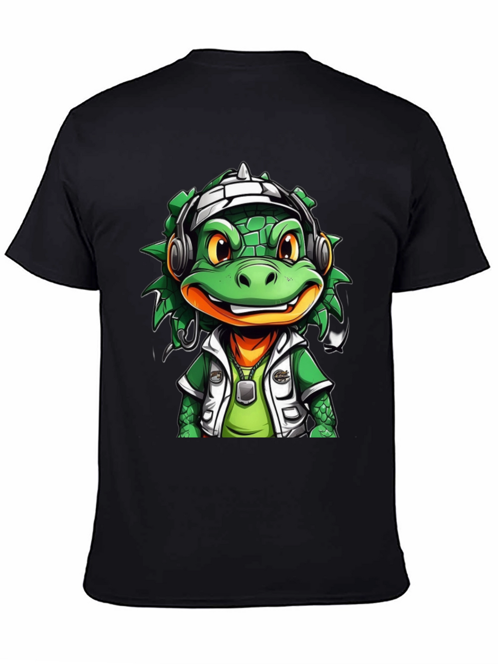 Cool Cartoon Lizard Graphic T-Shirt