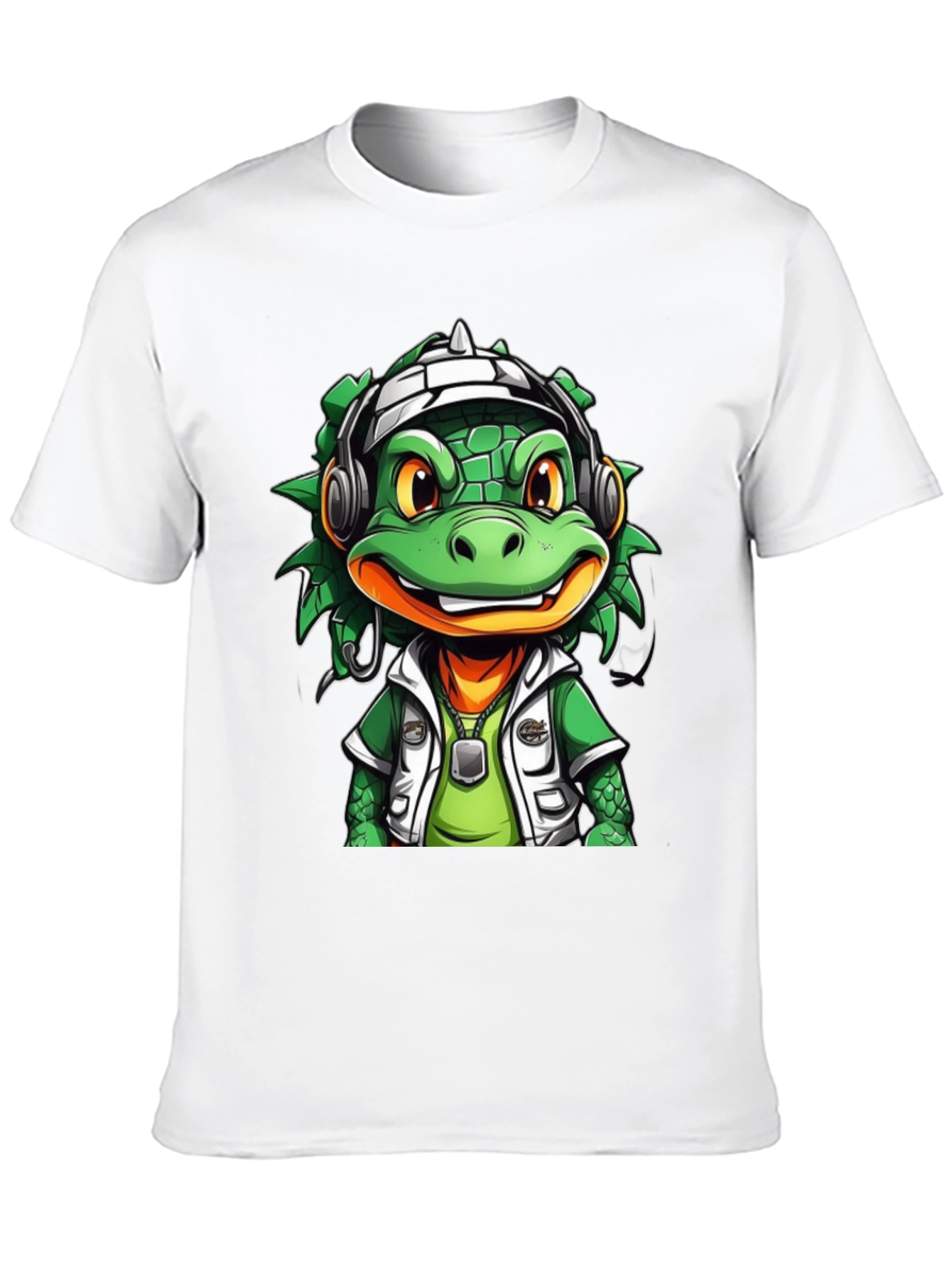 Cool Cartoon Lizard Graphic T-Shirt