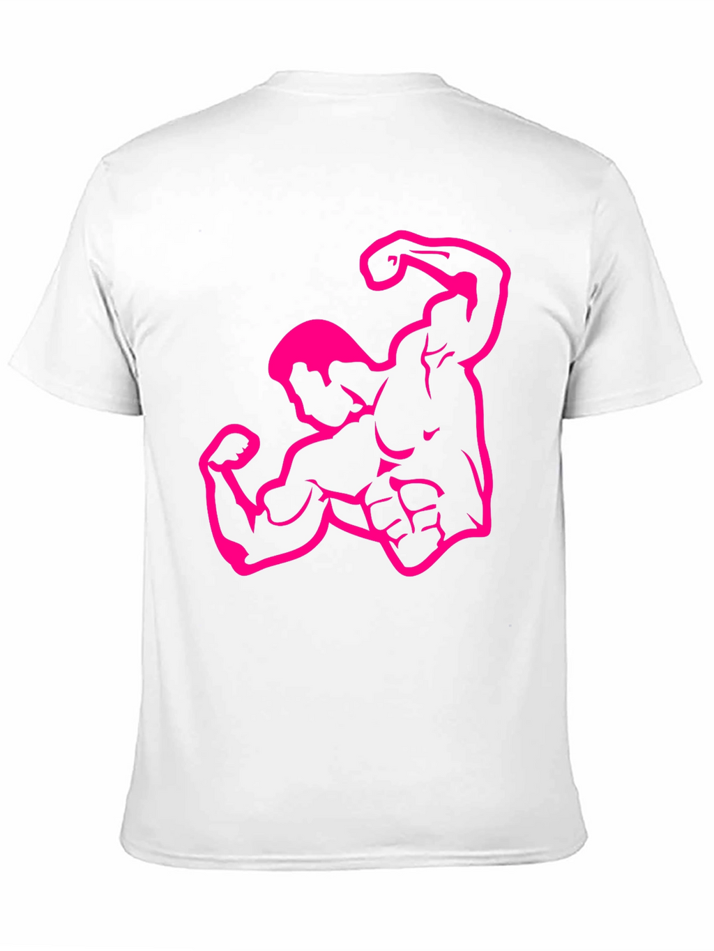 Muscle Man Graphic Tee - Black Crew Neck T-Shirt
