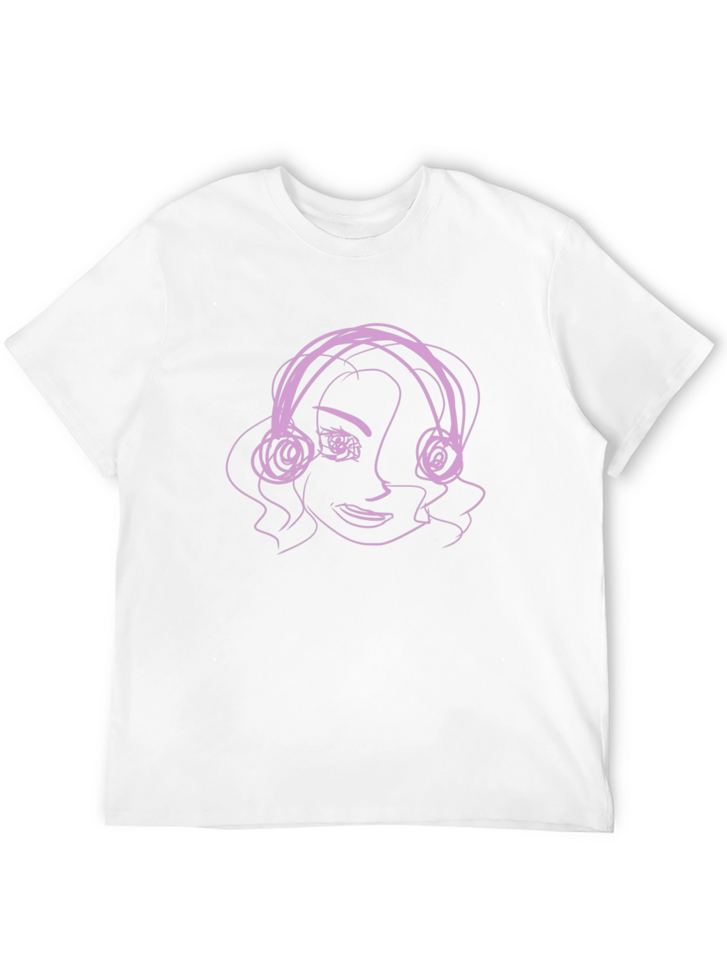 Abstract Line Art Graphic Tee - Black