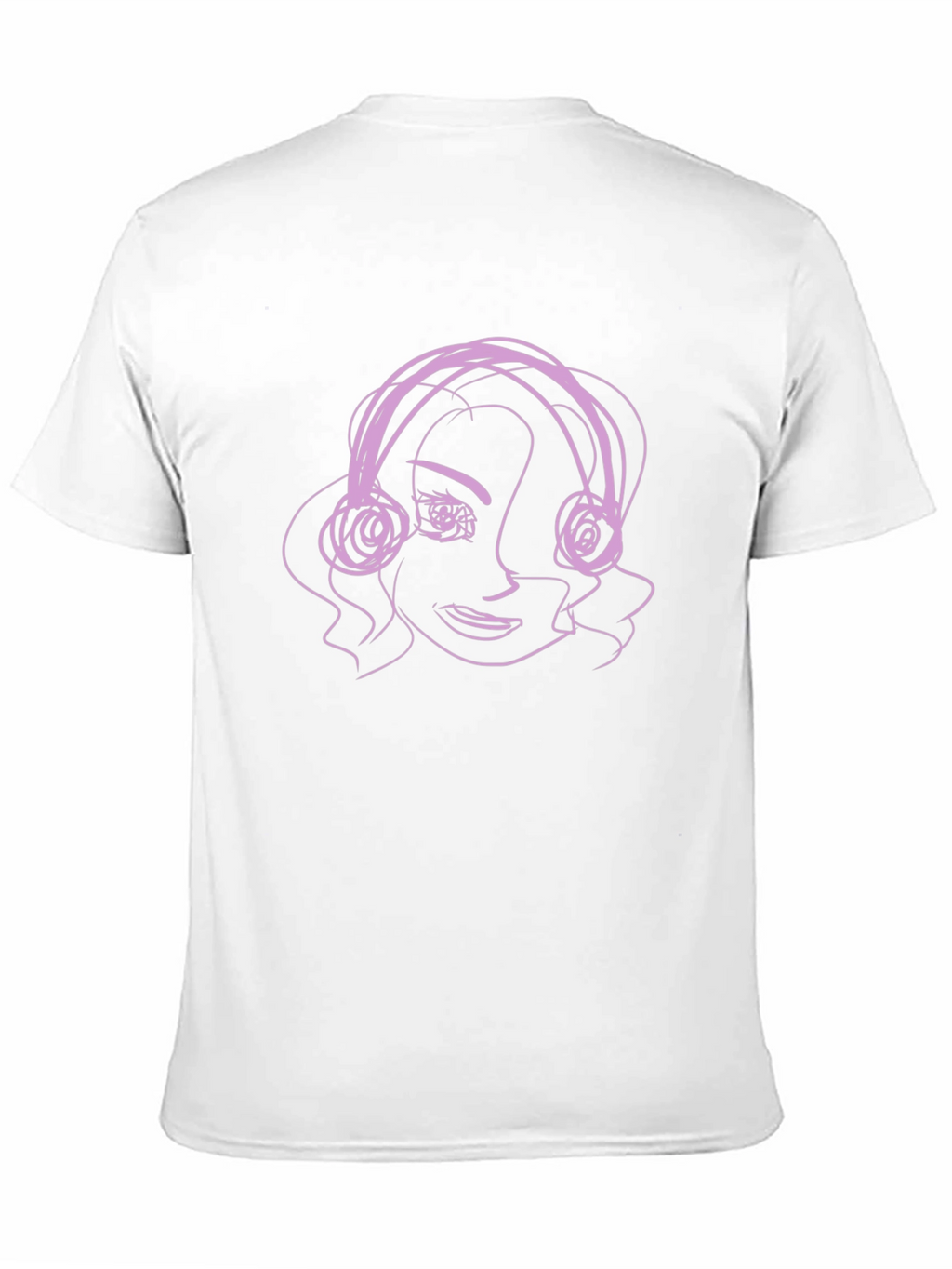 Abstract Line Art Graphic Tee - Black