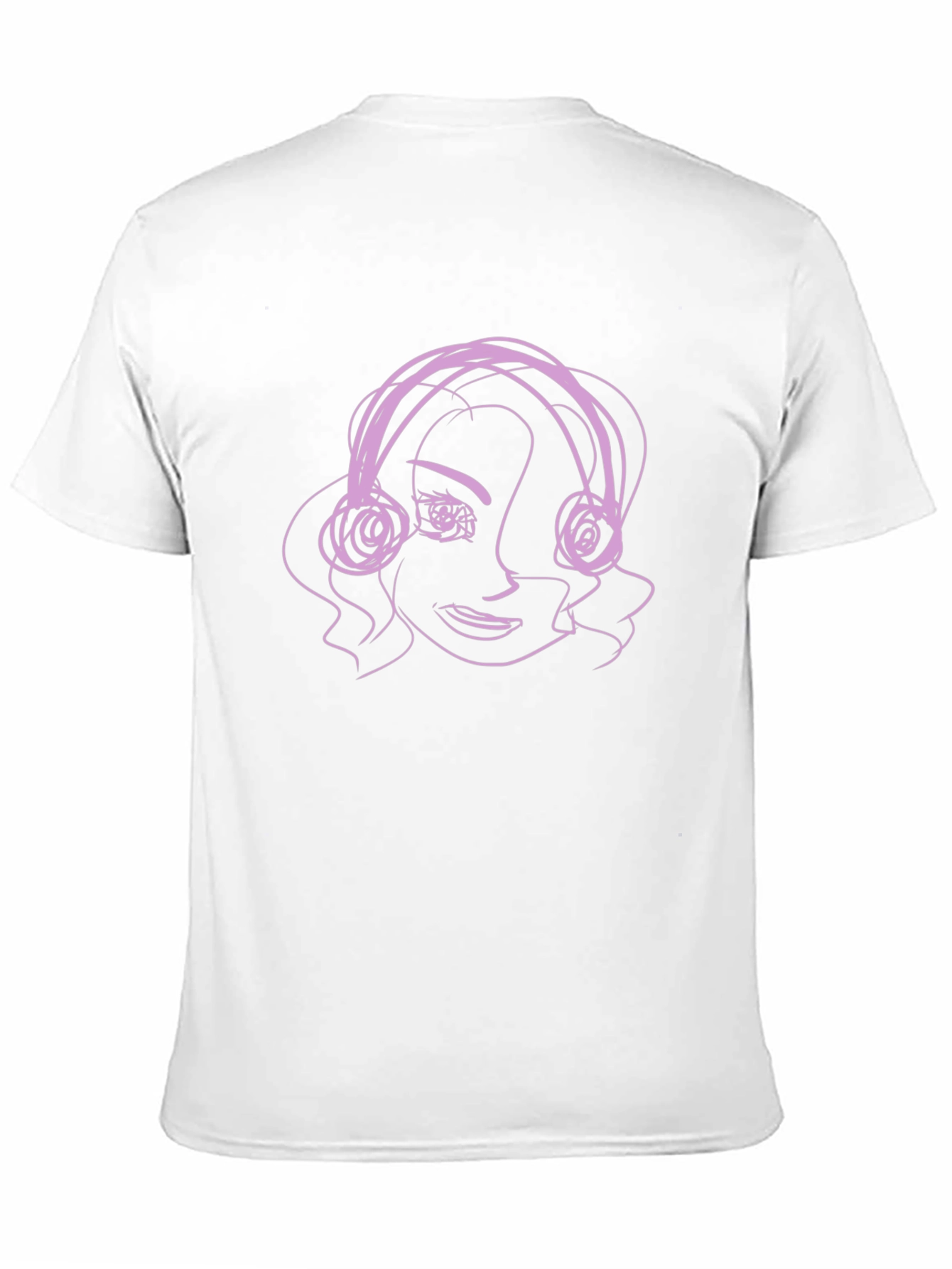 Abstract Line Art Graphic Tee - Black