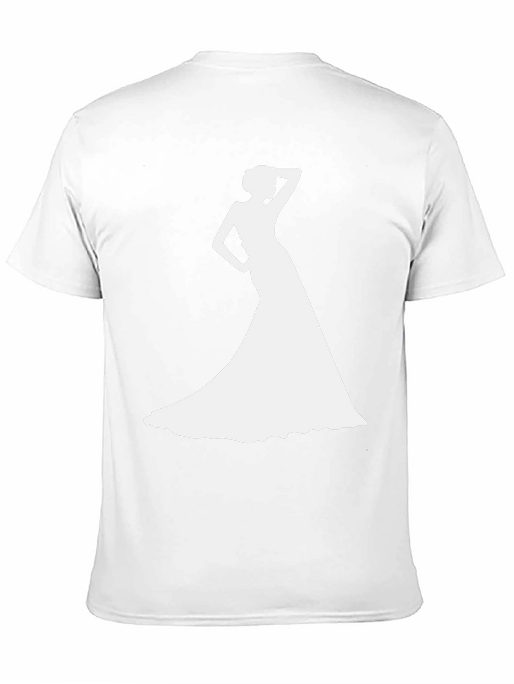 Elegant Woman Silhouette Black T-Shirt
