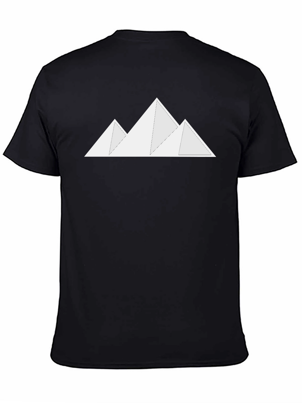 Minimalist Mountain Graphic Black T-Shirt