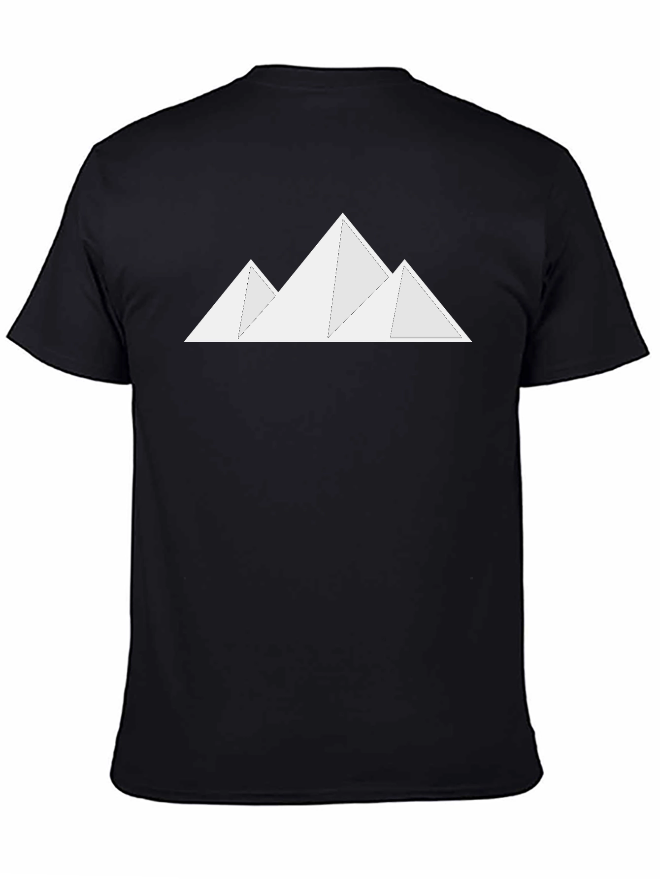 Minimalist Mountain Graphic Black T-Shirt