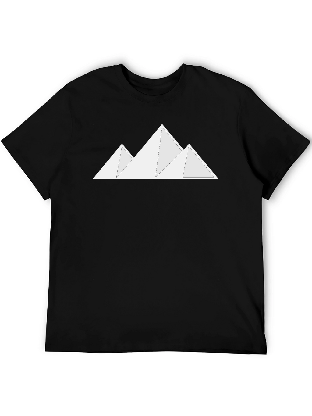 Minimalist Mountain Graphic Black T-Shirt
