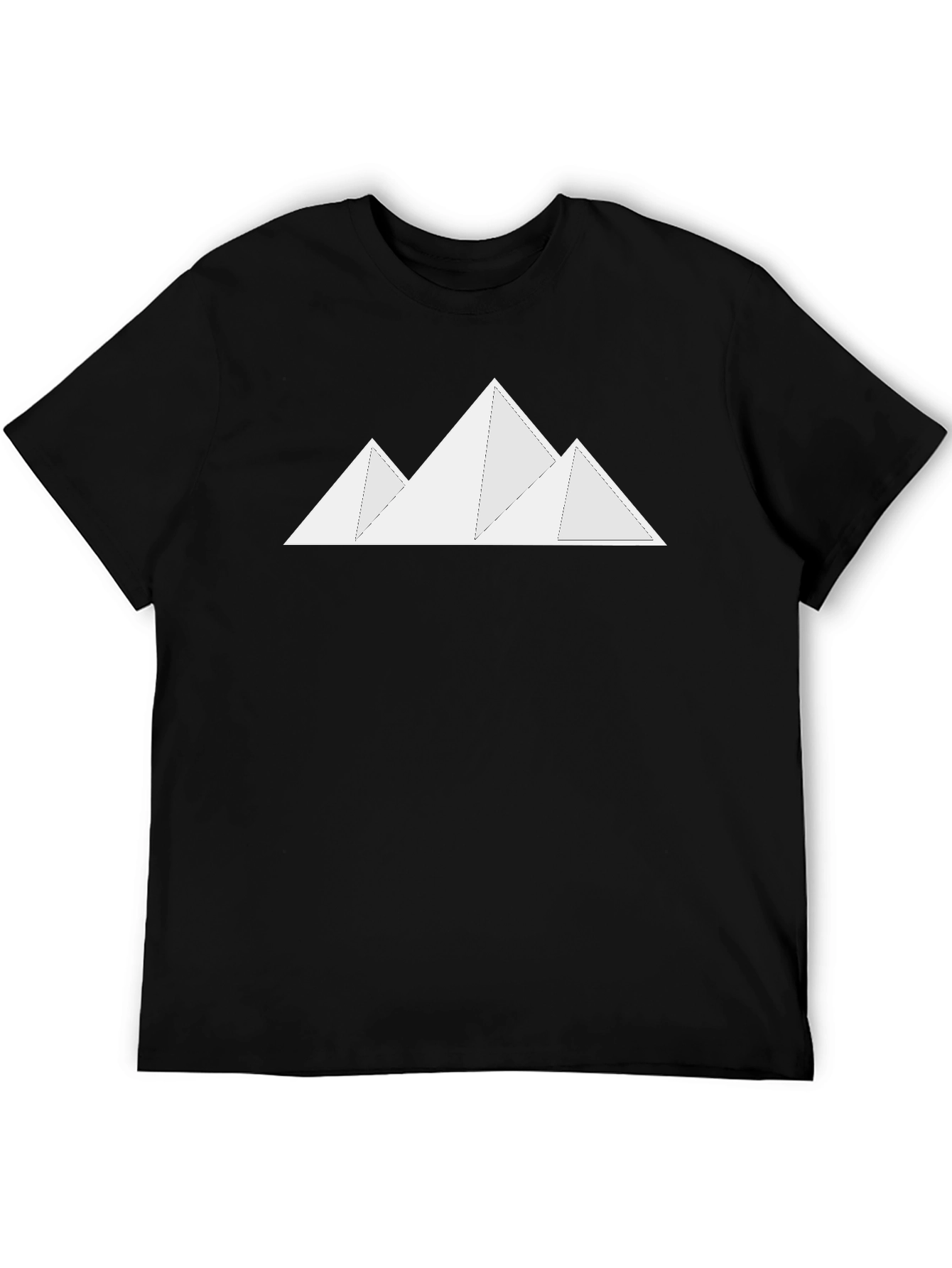 Minimalist Mountain Graphic Black T-Shirt