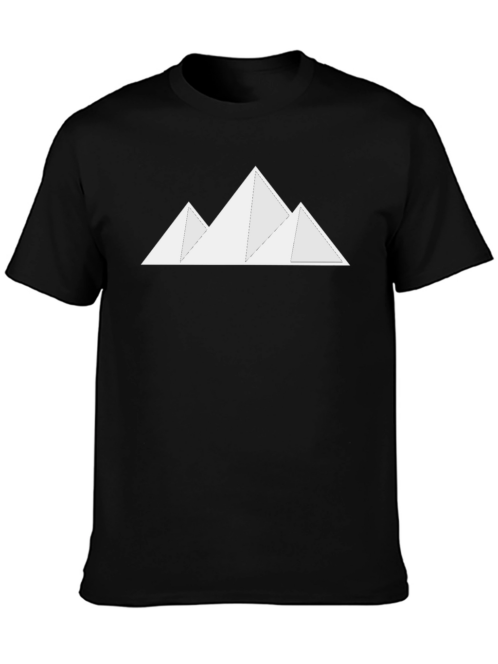 Minimalist Mountain Graphic Black T-Shirt