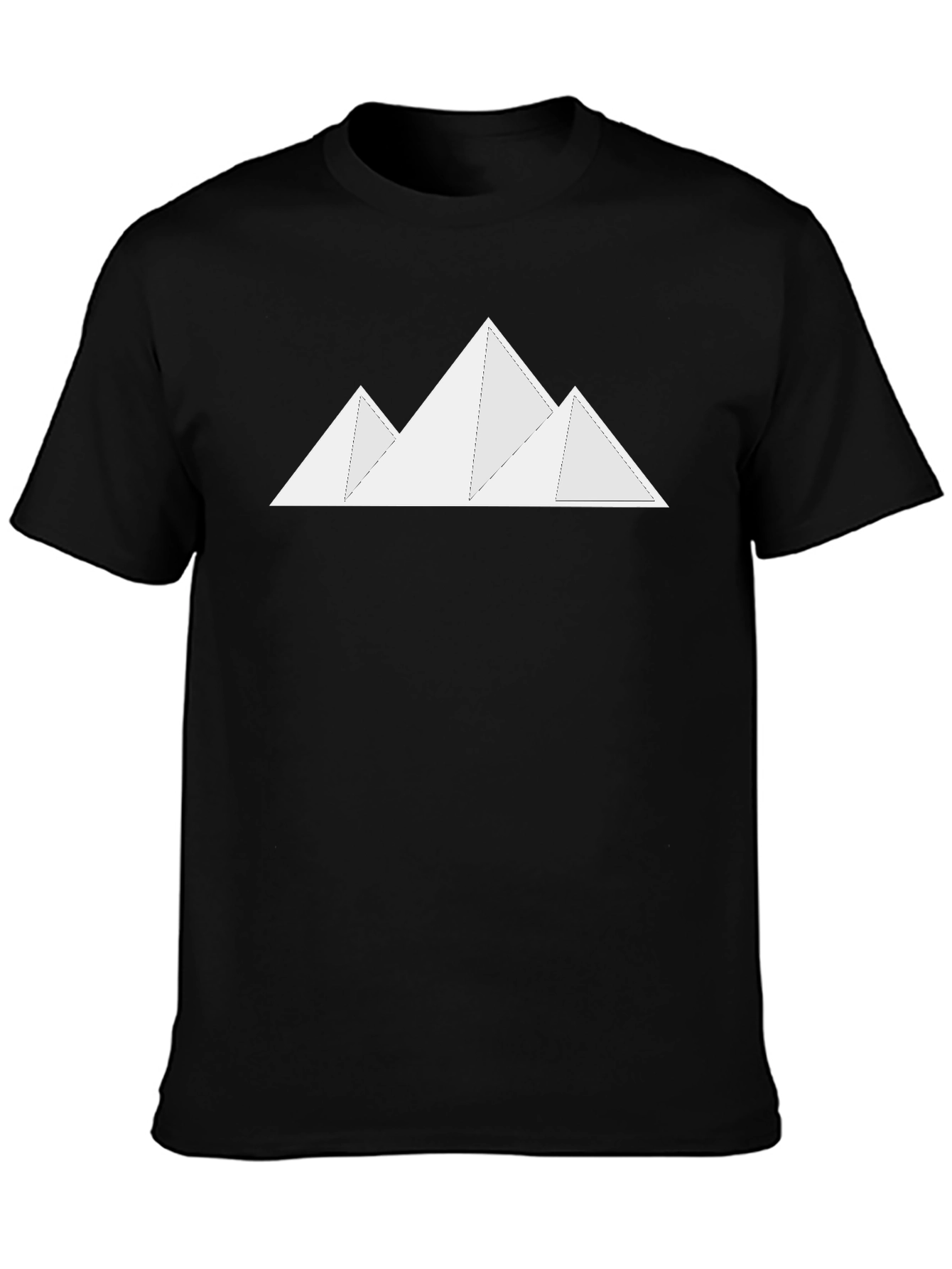Minimalist Mountain Graphic Black T-Shirt