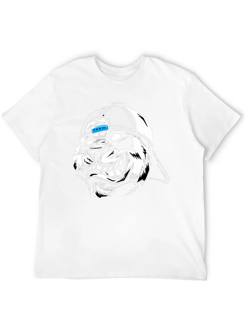 Cool Graphic Tee - Grinning Wolf in Cap
