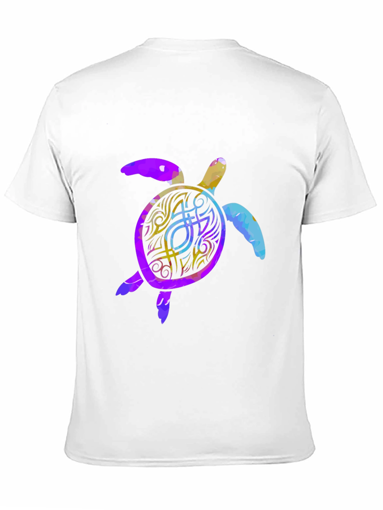 Turtle Graphic Print Mens Black T-Shirt