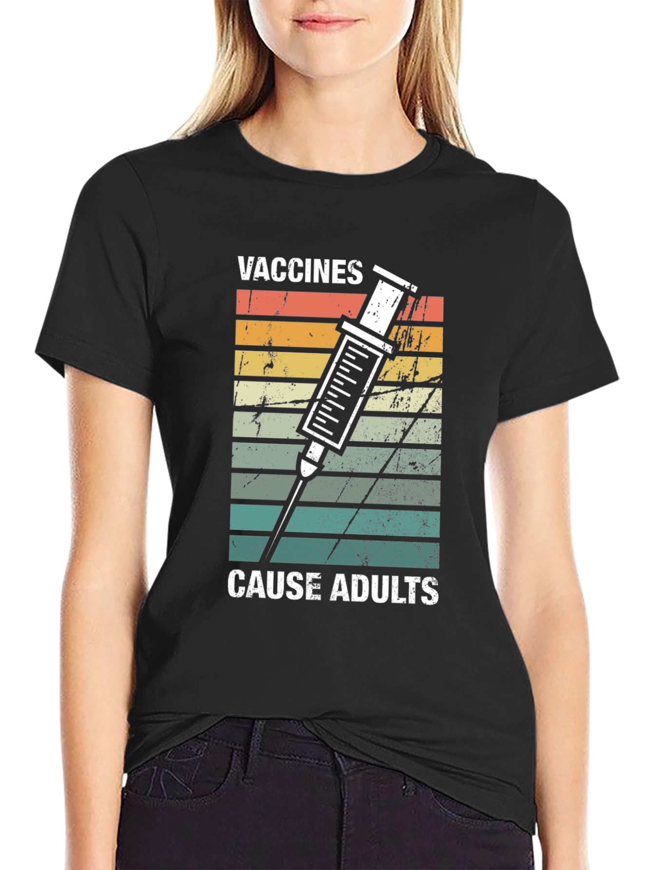 Vaccines Cause Adults Graphic T-Shirt