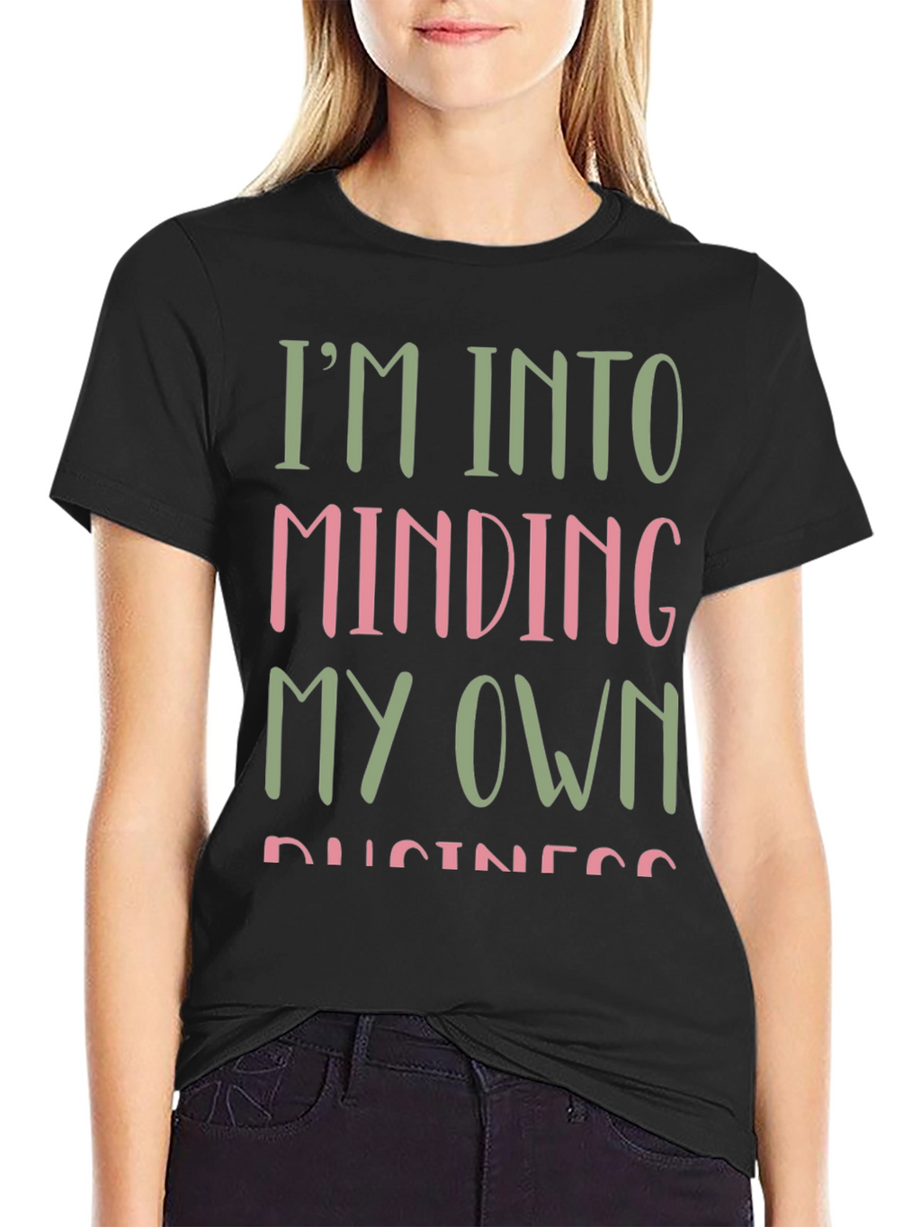 Mind Your Own Business Graphic Tee - Black