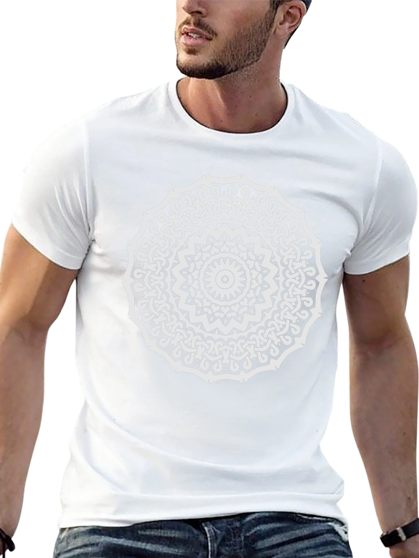 Celtic Knot Mandala Graphic Tee - Stylish Black T-Shirt