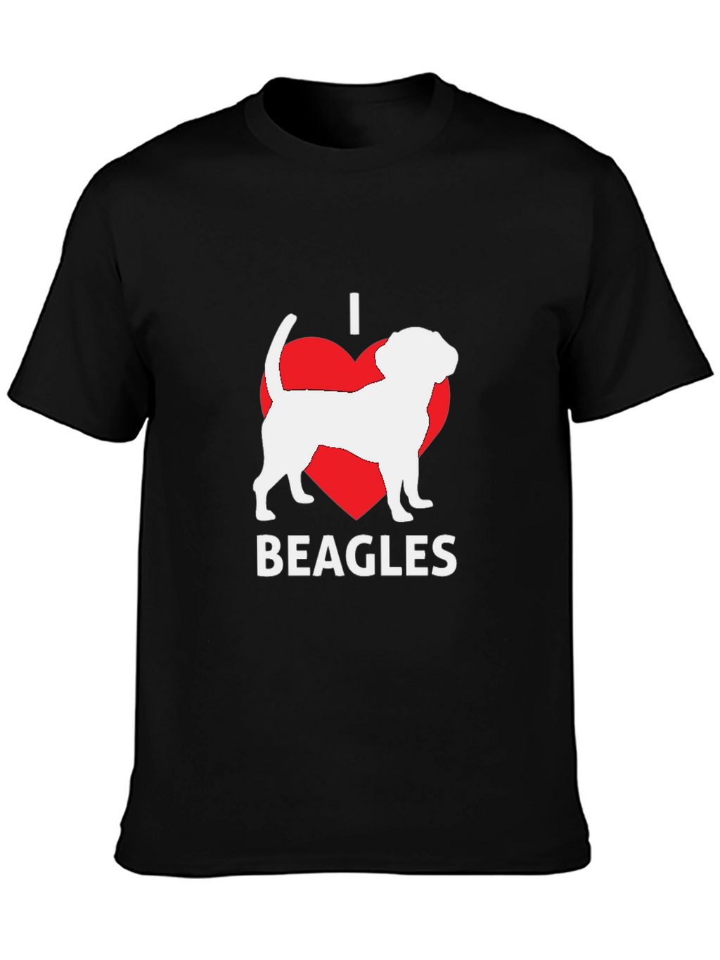 I Love Beagles T-Shirt - Black