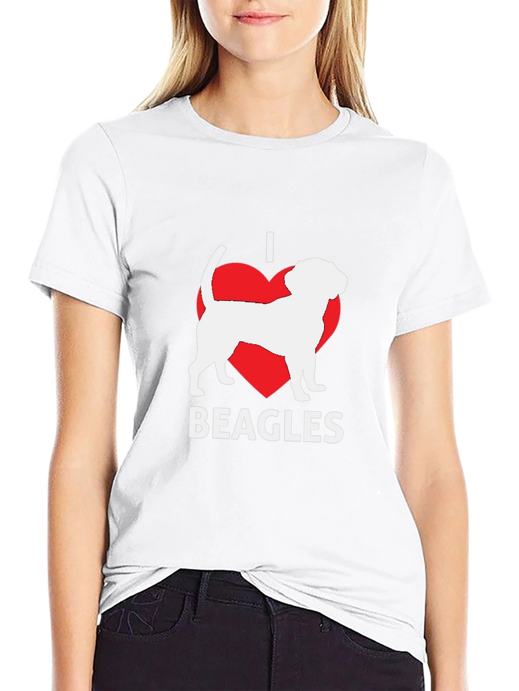 I Love Beagles T-Shirt - Black