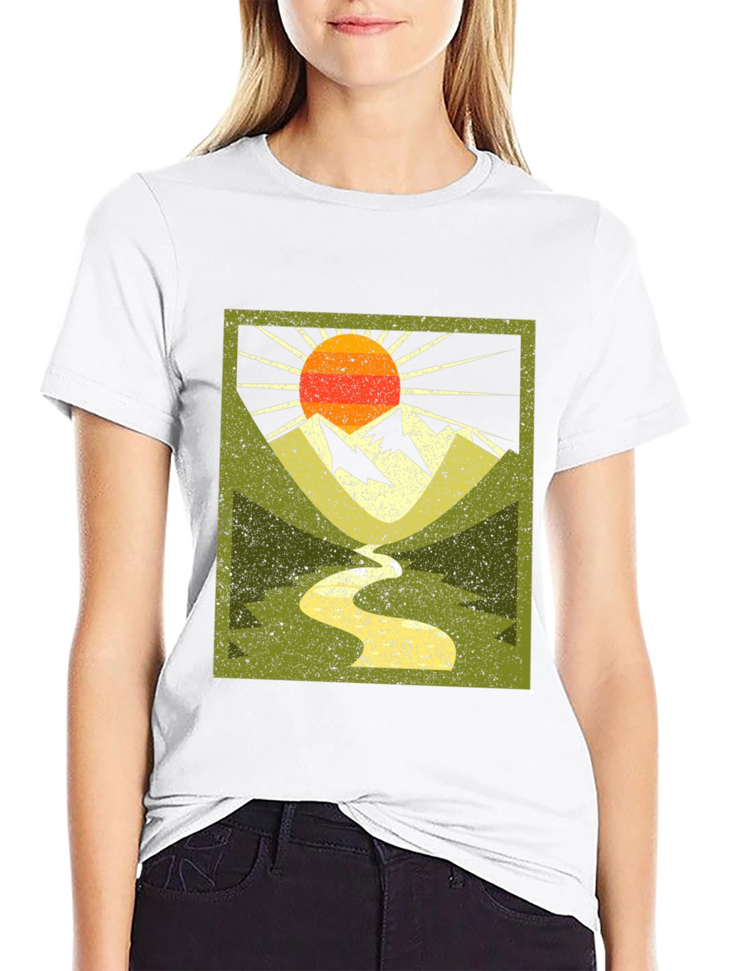 Mountain River Graphic Tee - Nature Adventure Shirt