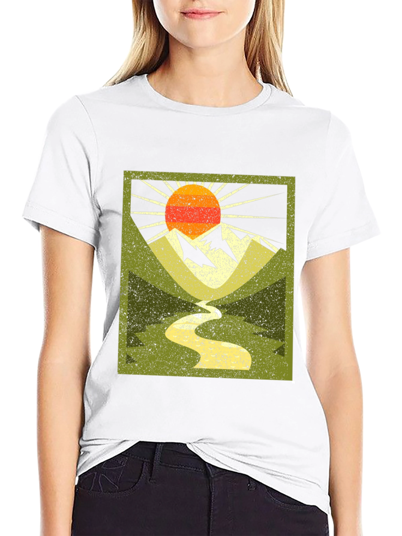 Mountain River Graphic Tee - Nature Adventure Shirt
