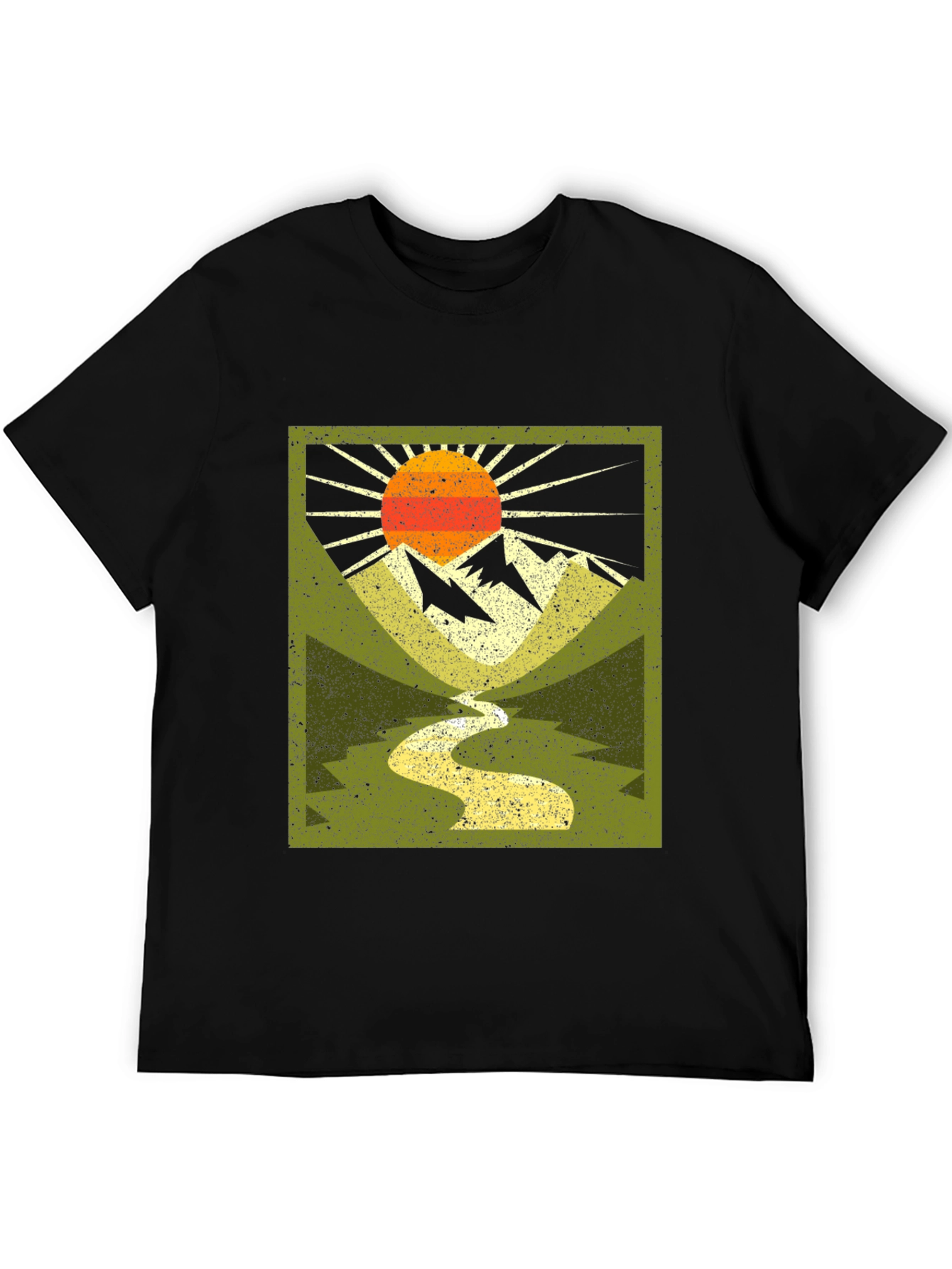 Mountain River Graphic Tee - Nature Adventure Shirt