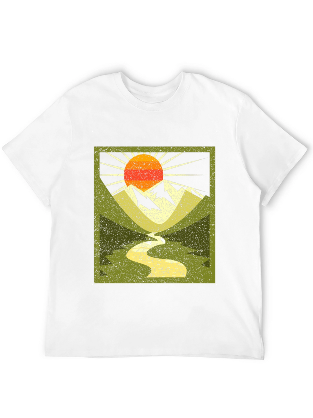 Mountain River Graphic Tee - Nature Adventure Shirt