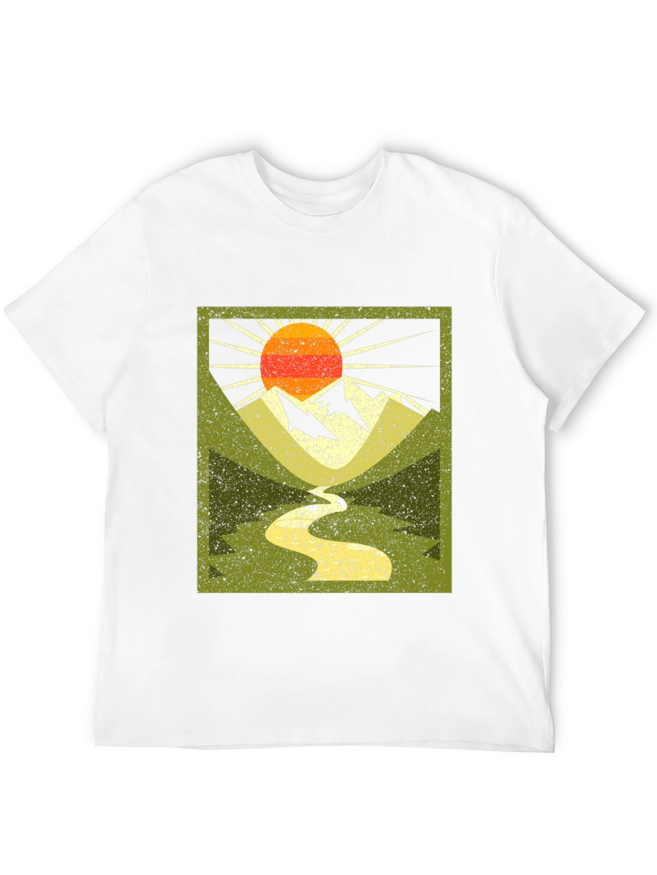 Mountain River Graphic Tee - Nature Adventure Shirt
