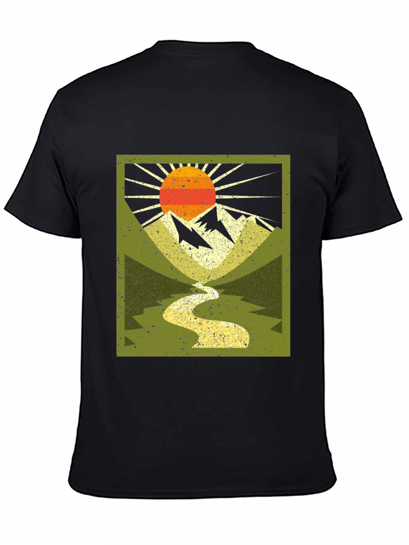 Mountain River Graphic Tee - Nature Adventure Shirt