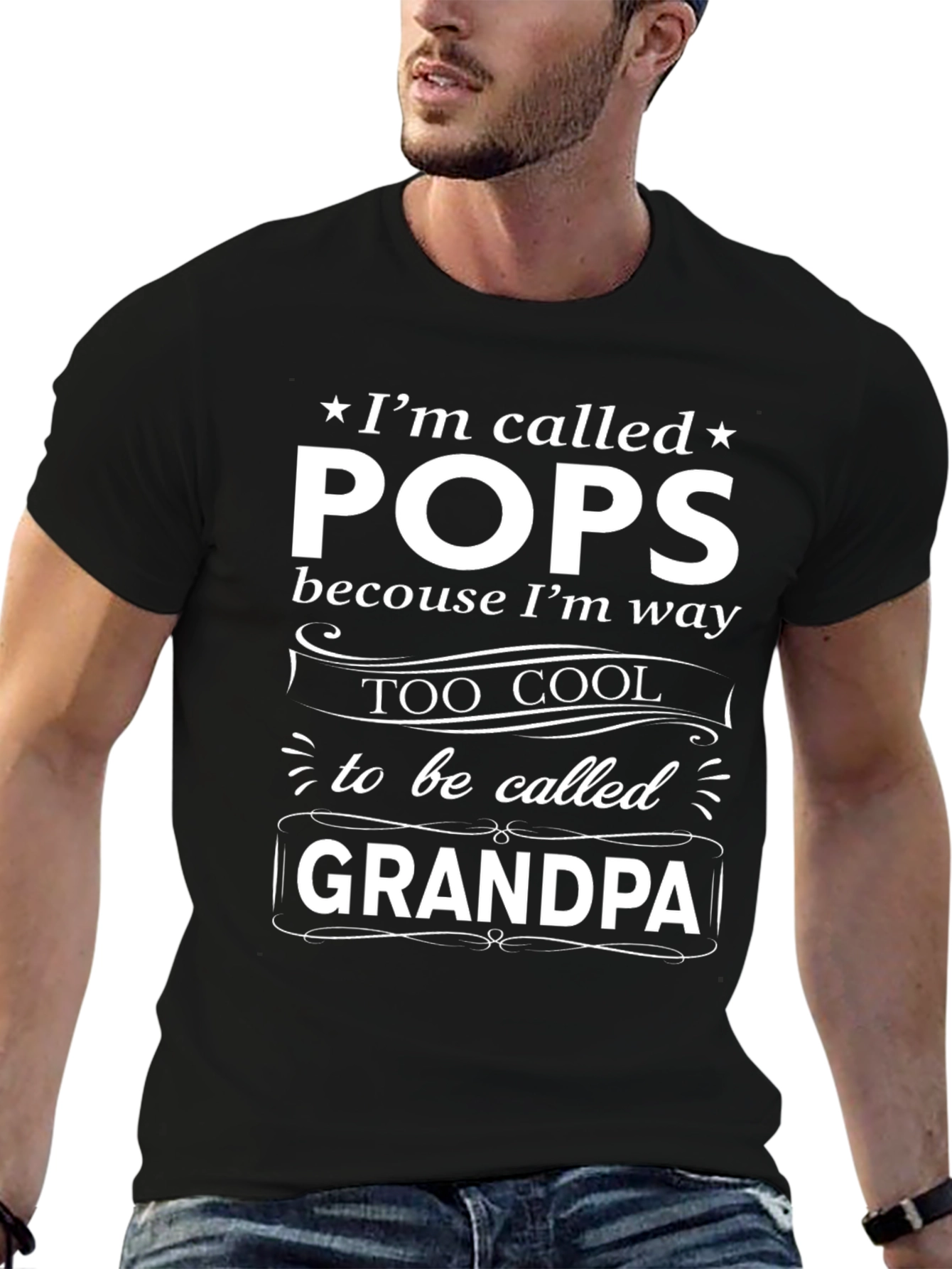 Cool Grandpa T-Shirt: Im Called Pops!