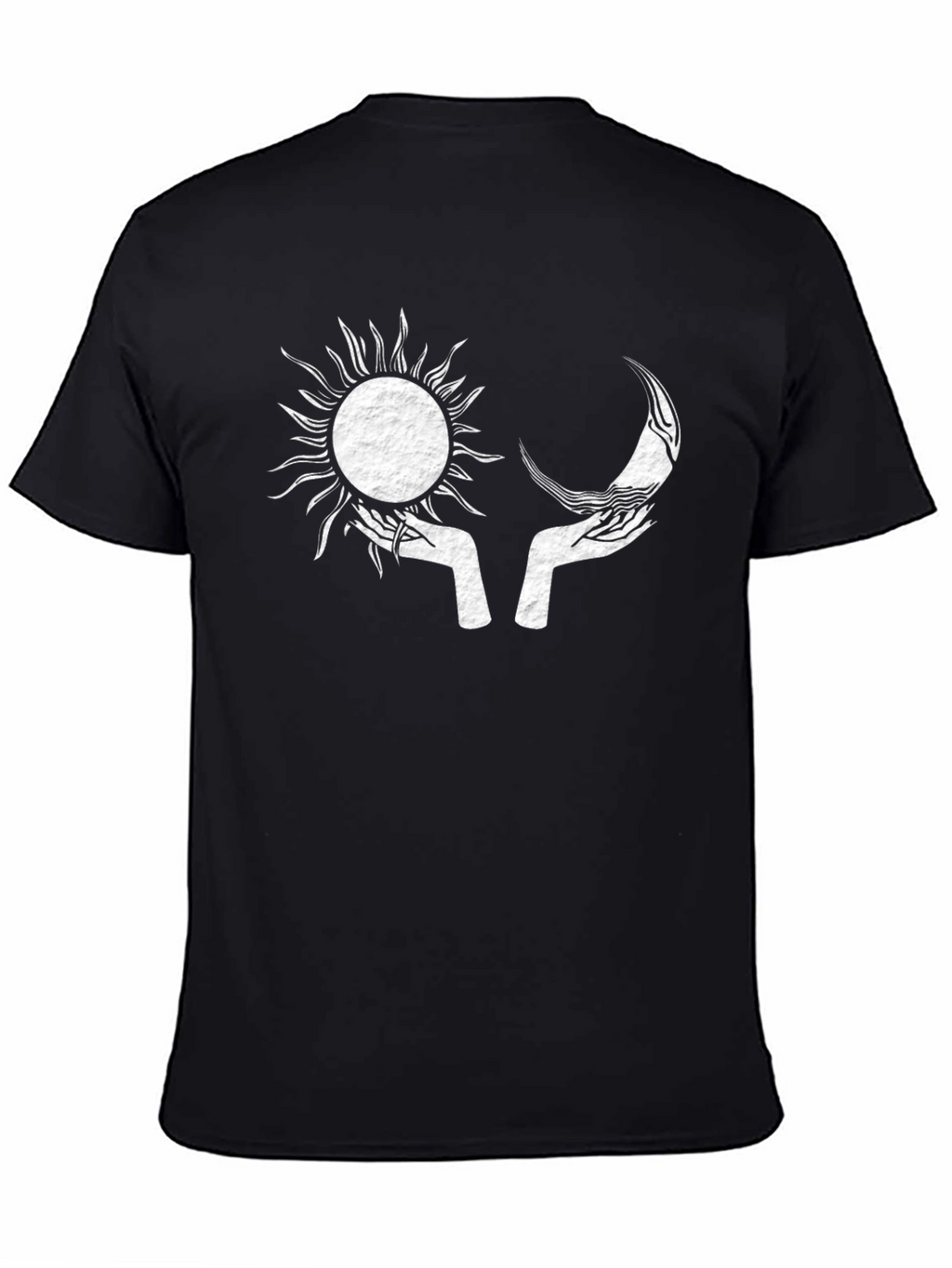 Sun and Moon Graphic Black T-Shirt