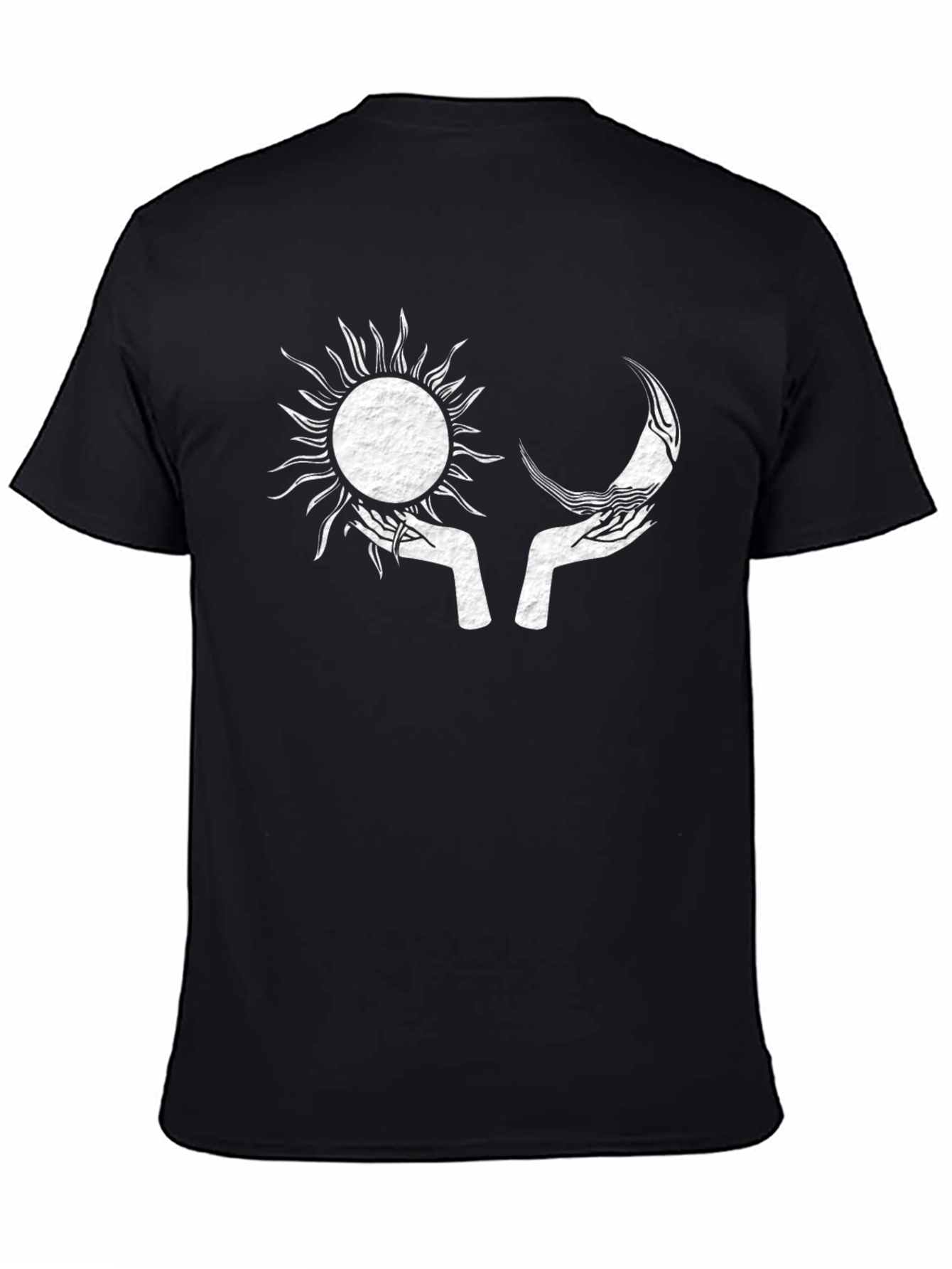 Sun and Moon Graphic Black T-Shirt