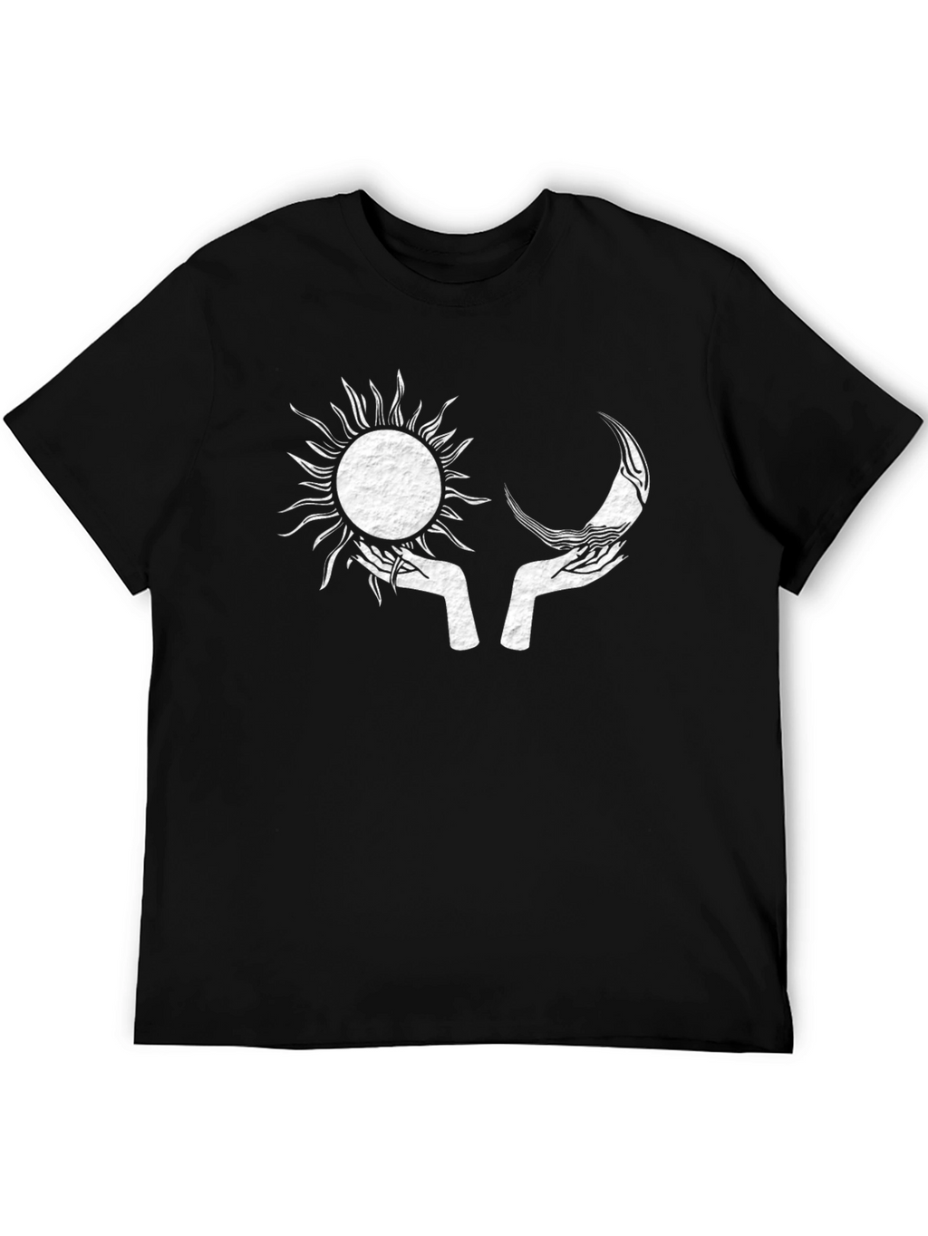 Sun and Moon Graphic Black T-Shirt