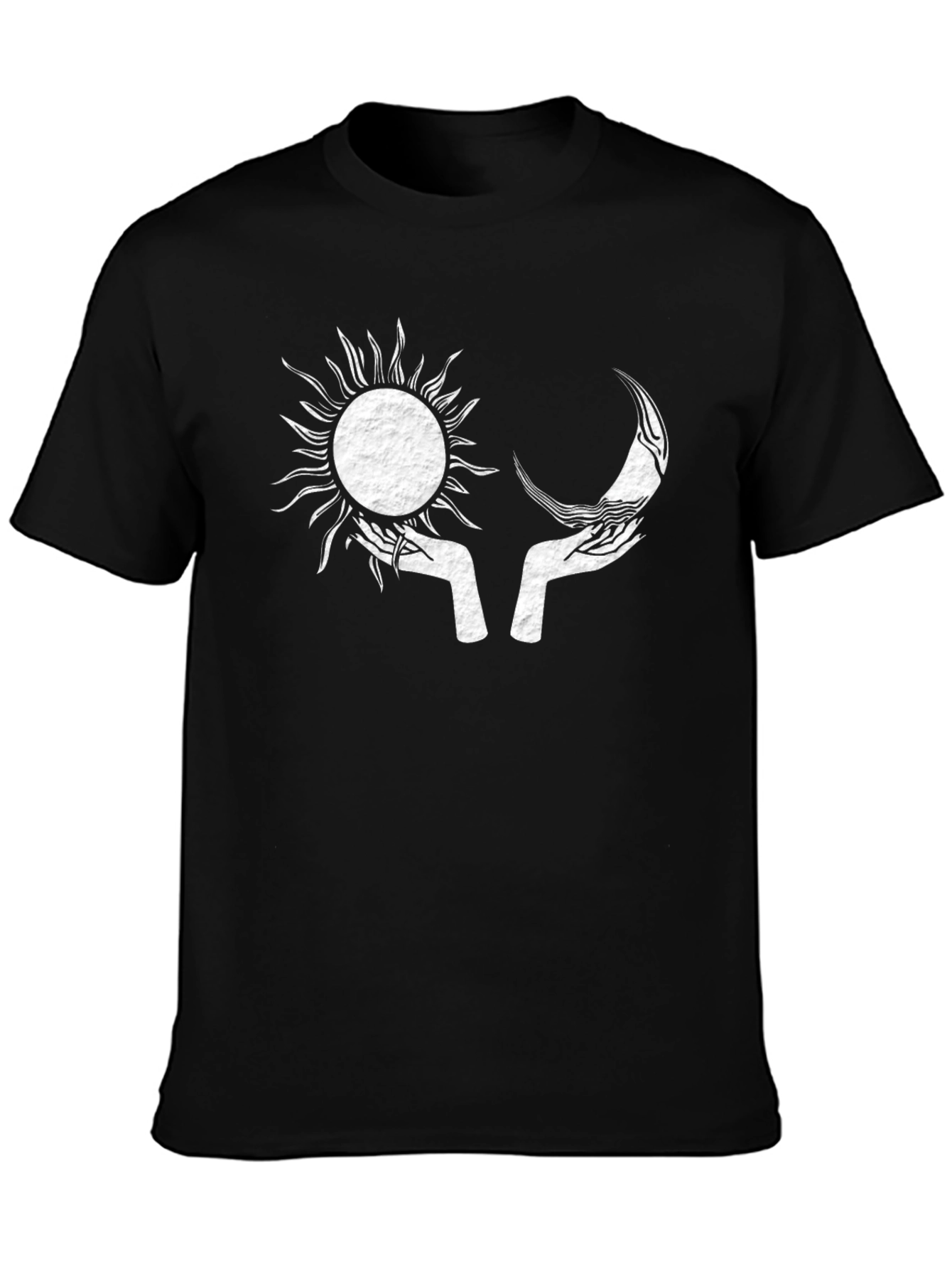 Sun and Moon Graphic Black T-Shirt