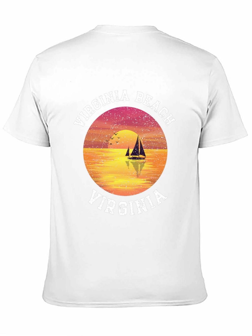 Virginia Beach T-Shirt Sunset Sailboat Graphic Tee