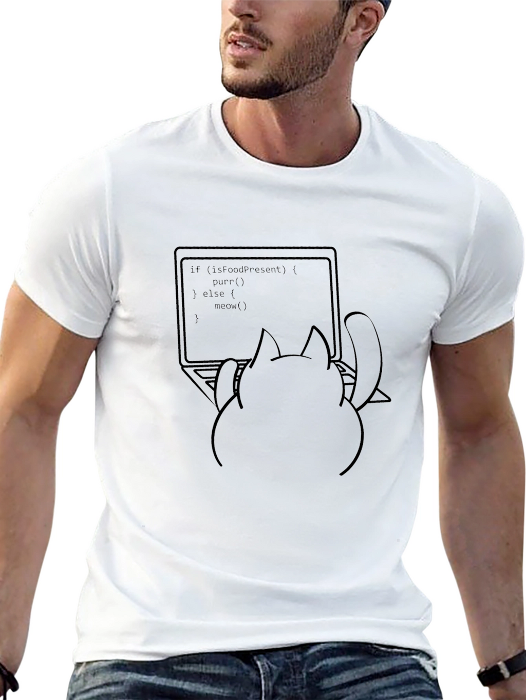 Cat Coder T-Shirt - Funny Programming Tee