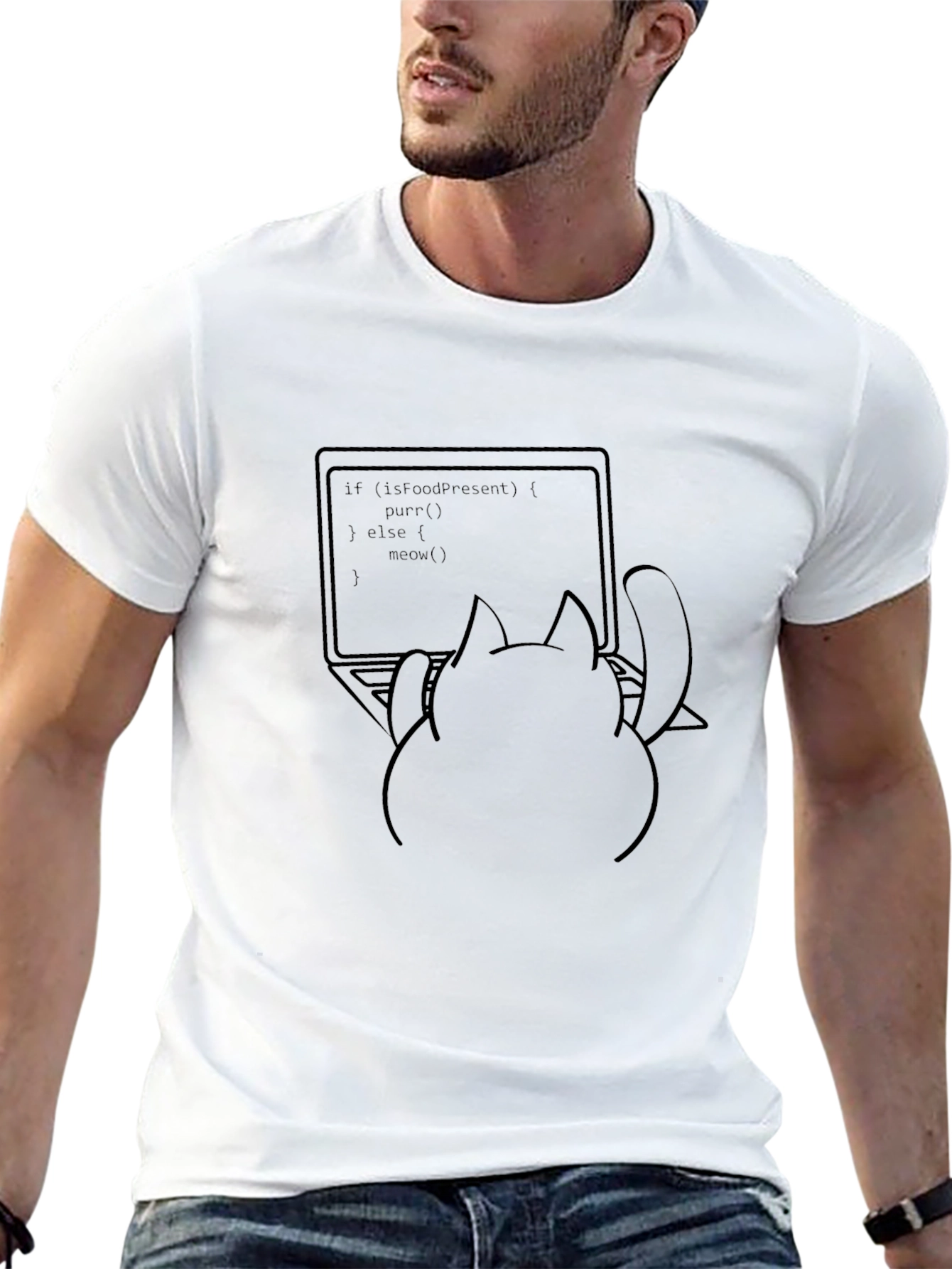 Cat Coder T-Shirt - Funny Programming Tee