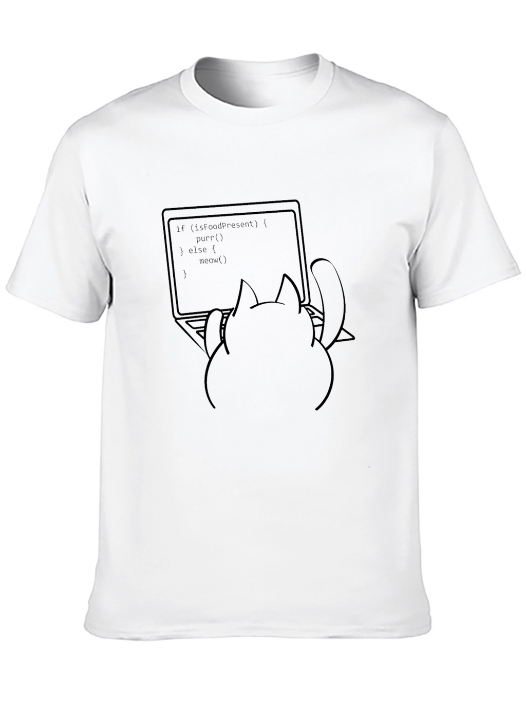 Cat Coder T-Shirt - Funny Programming Tee
