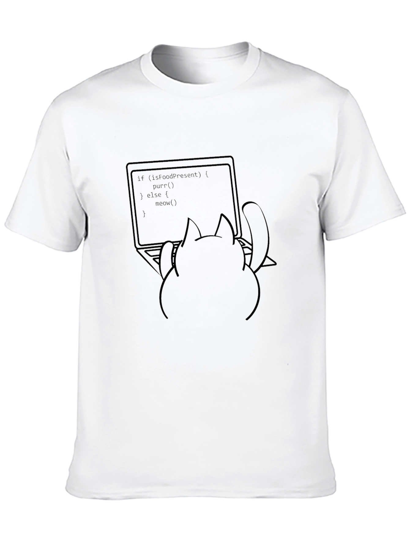 Cat Coder T-Shirt - Funny Programming Tee