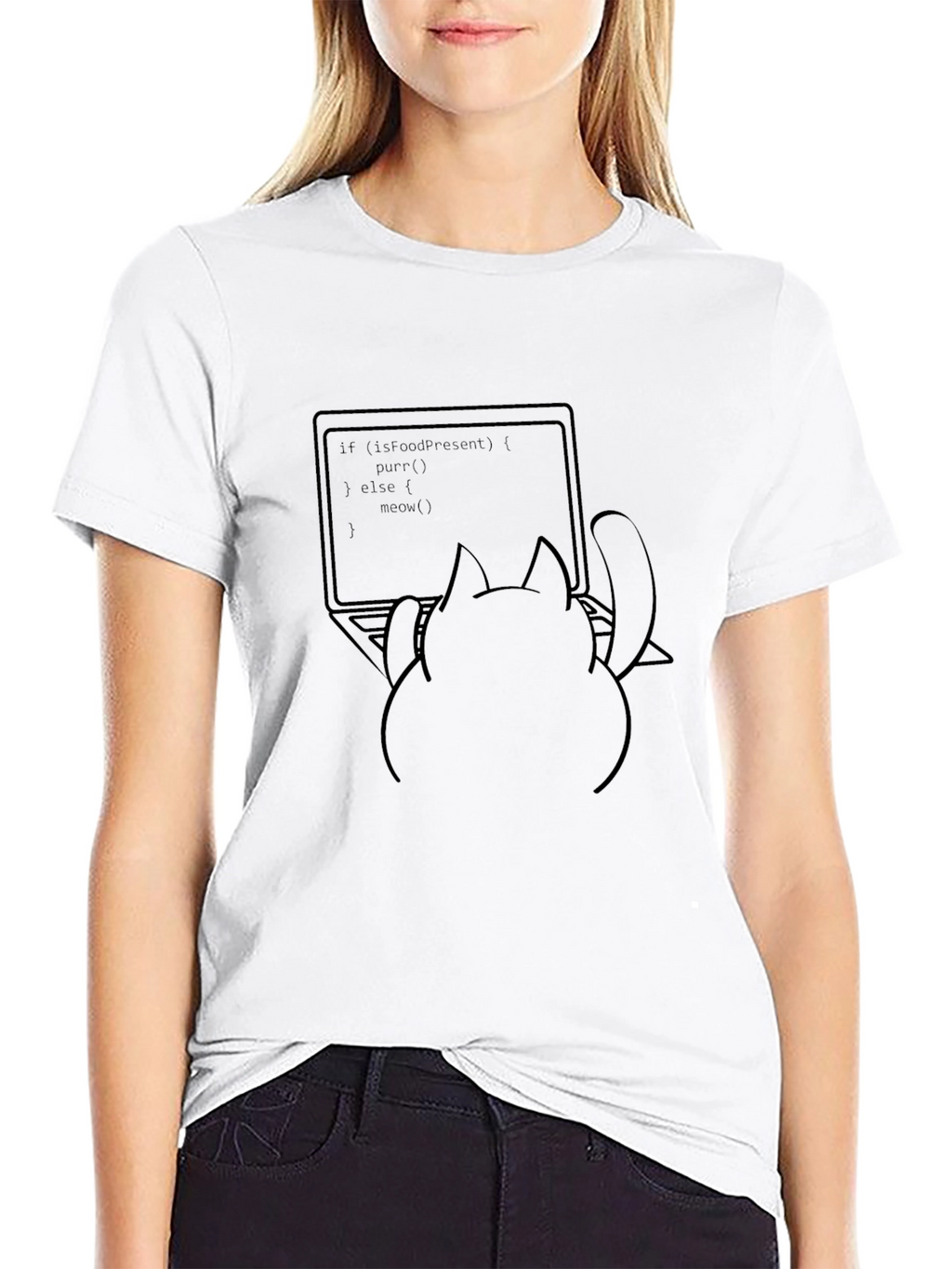 Cat Coder T-Shirt - Funny Programming Tee