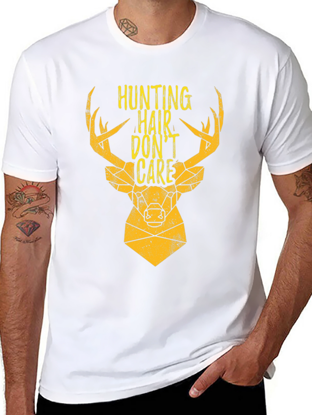 Hunting Hair Dont Care Graphic Tee - Black