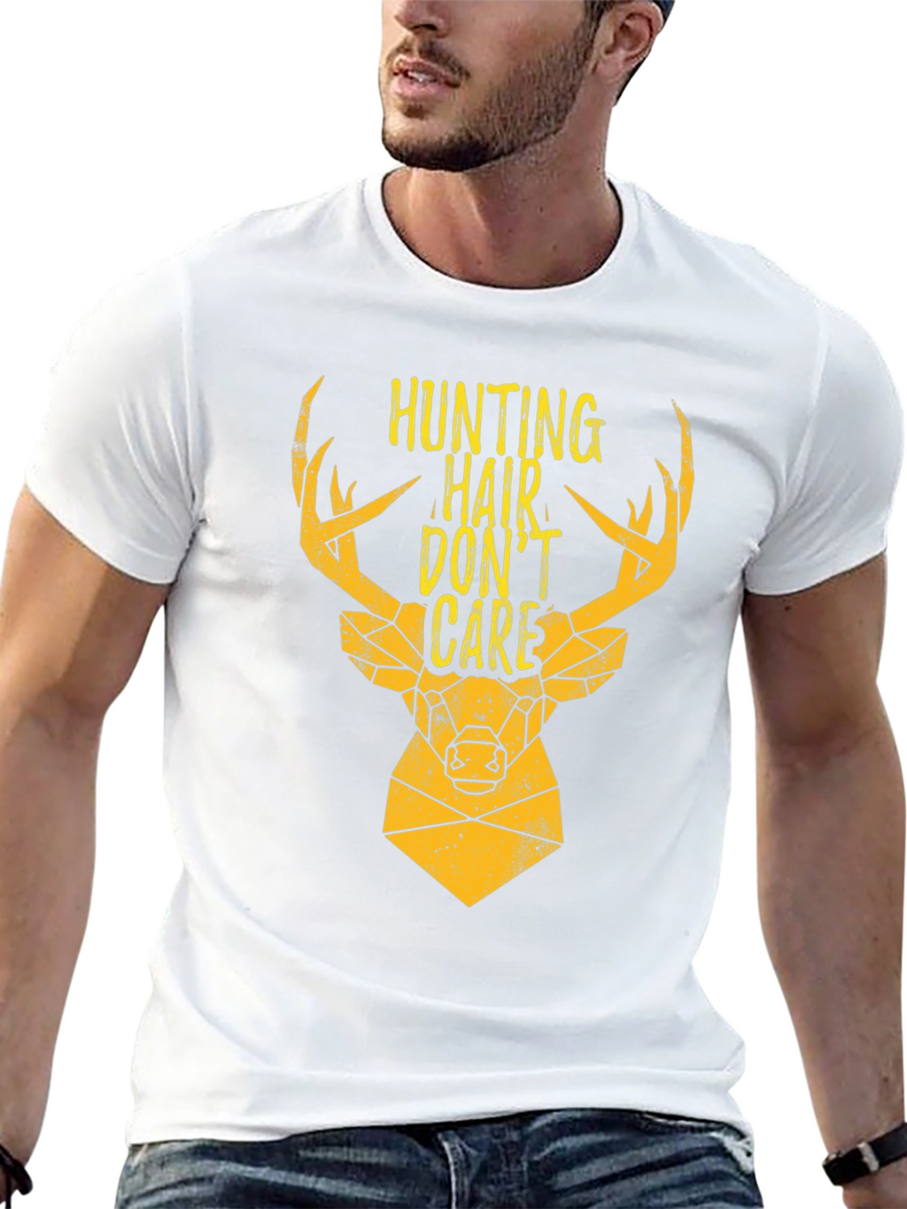 Hunting Hair Dont Care Graphic Tee - Black