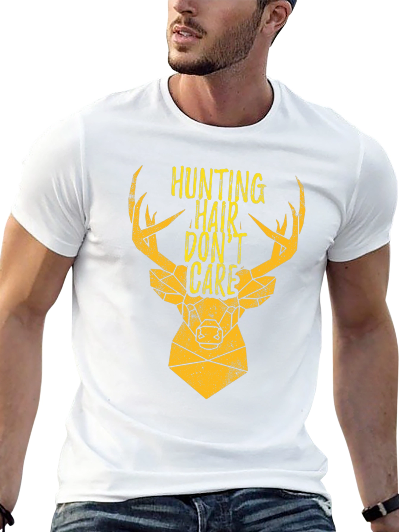 Hunting Hair Dont Care Graphic Tee - Black