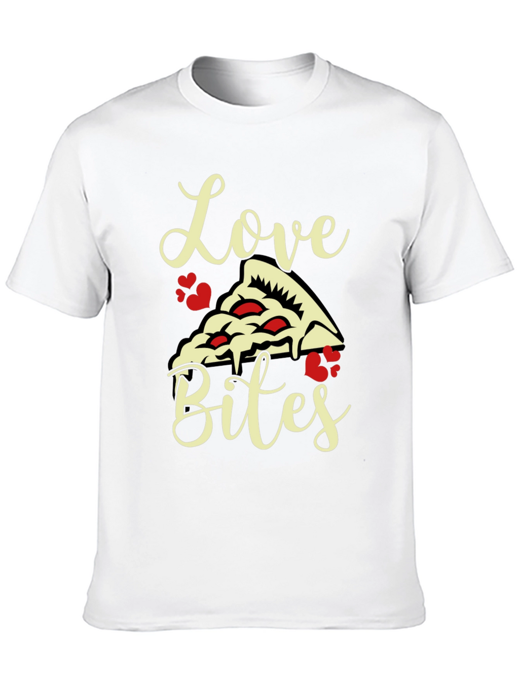Love Bites Pizza Graphic Tee - Black