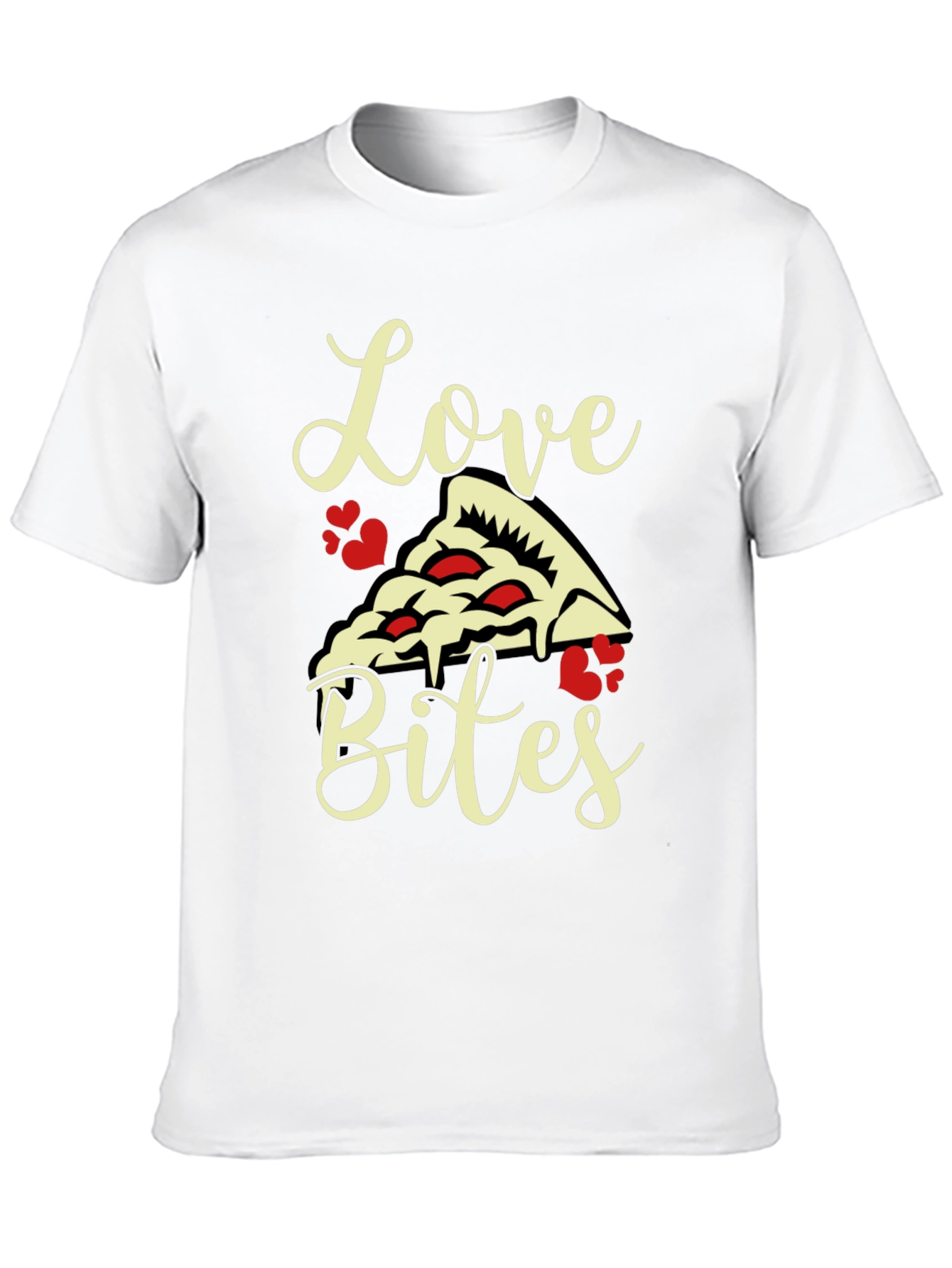 Love Bites Pizza Graphic Tee - Black