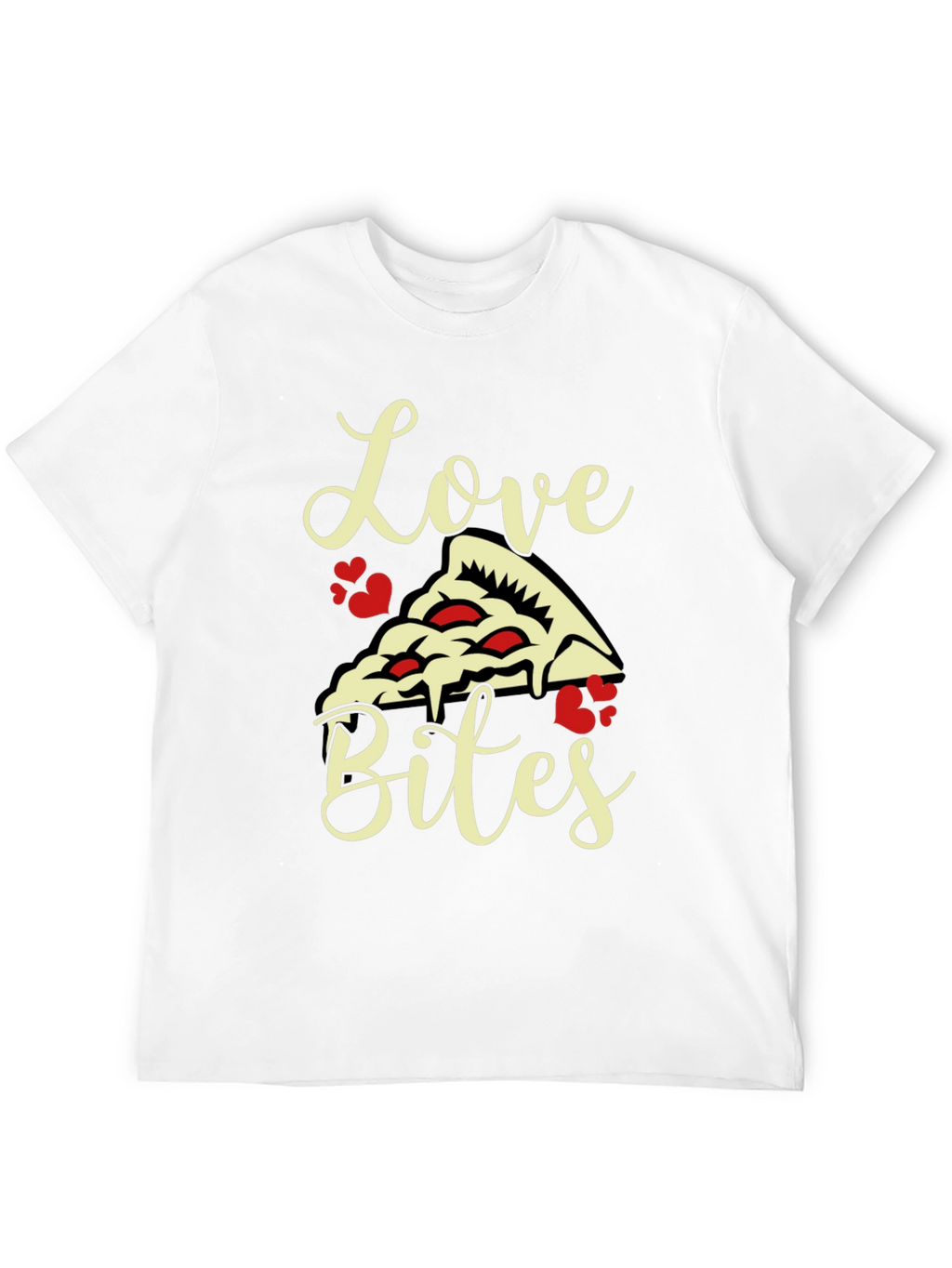 Love Bites Pizza Graphic Tee - Black
