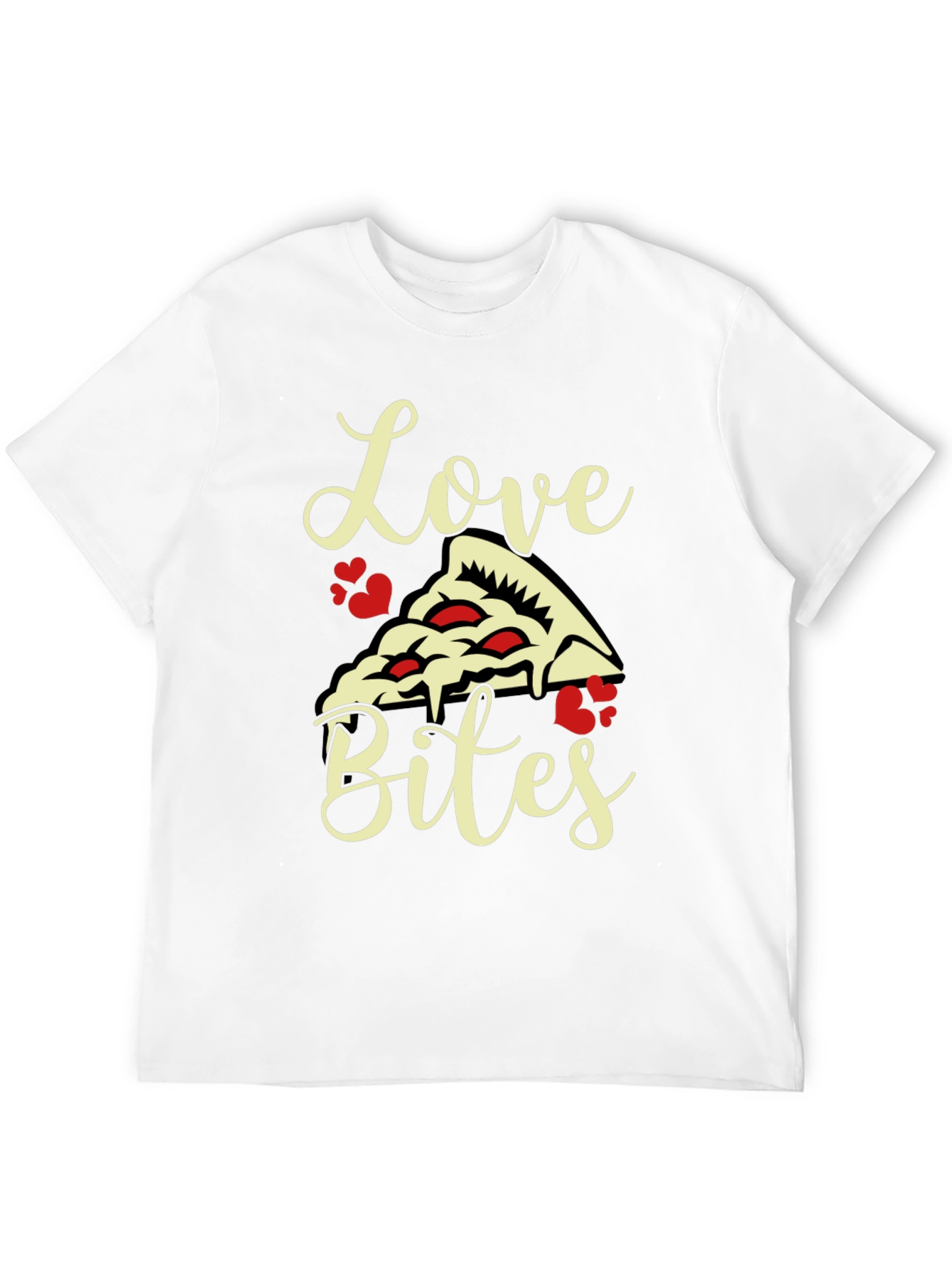 Love Bites Pizza Graphic Tee - Black