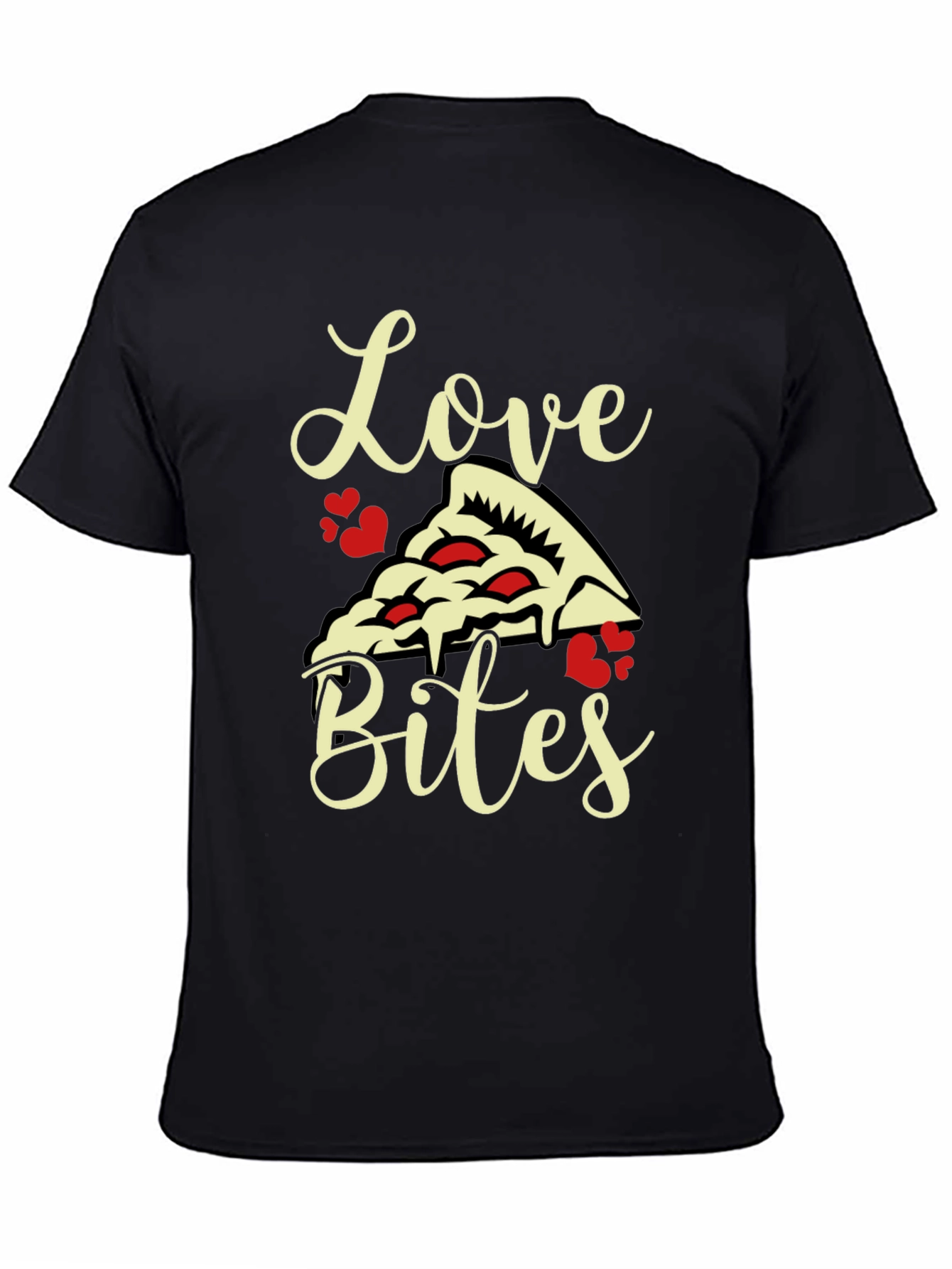 Love Bites Pizza Graphic Tee - Black