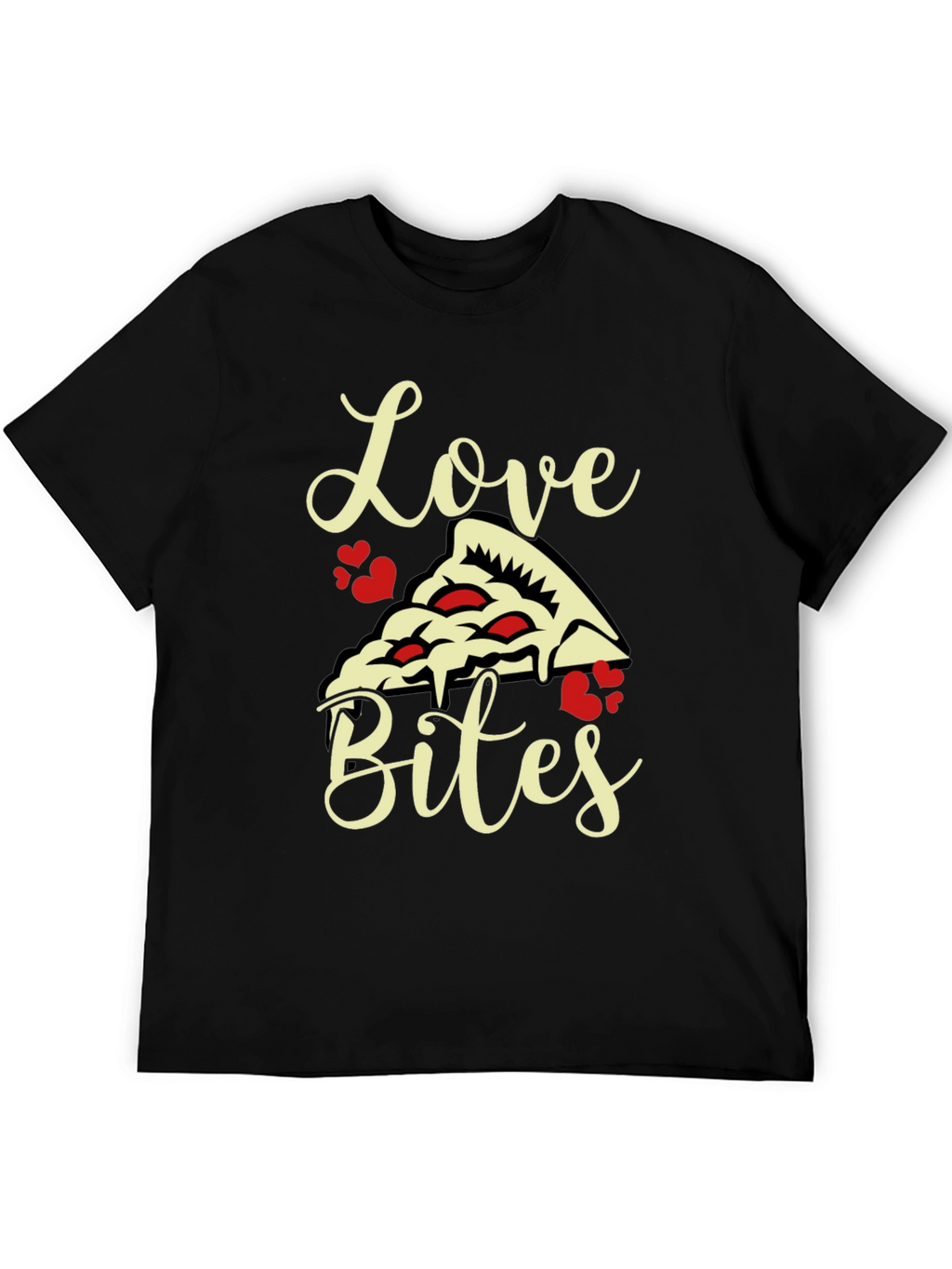 Love Bites Pizza Graphic Tee - Black