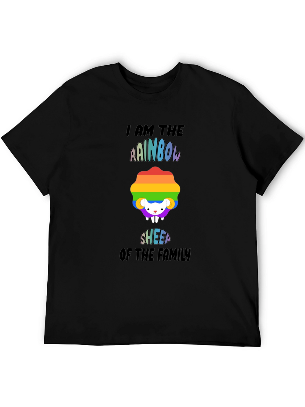 Rainbow Sheep Family T-Shirt