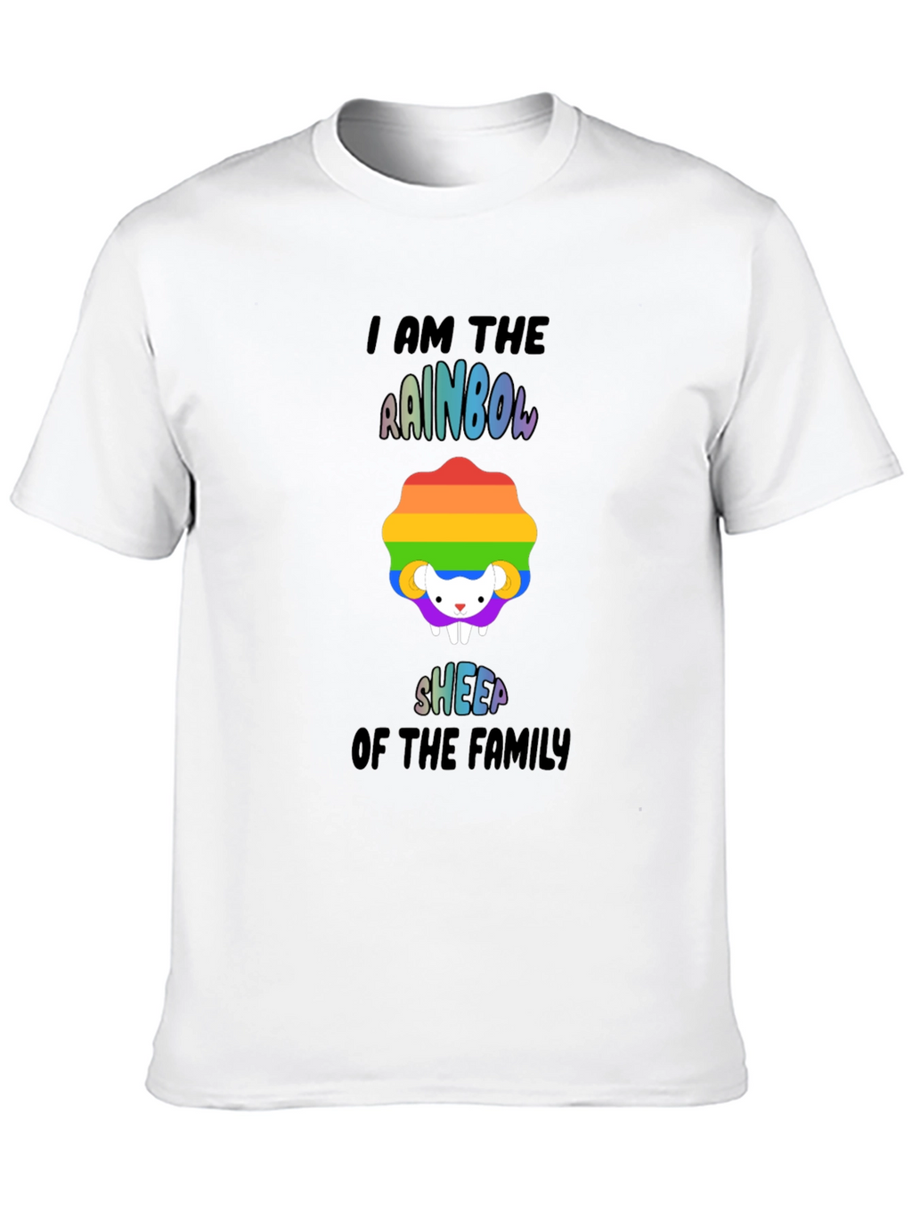 Rainbow Sheep Family T-Shirt