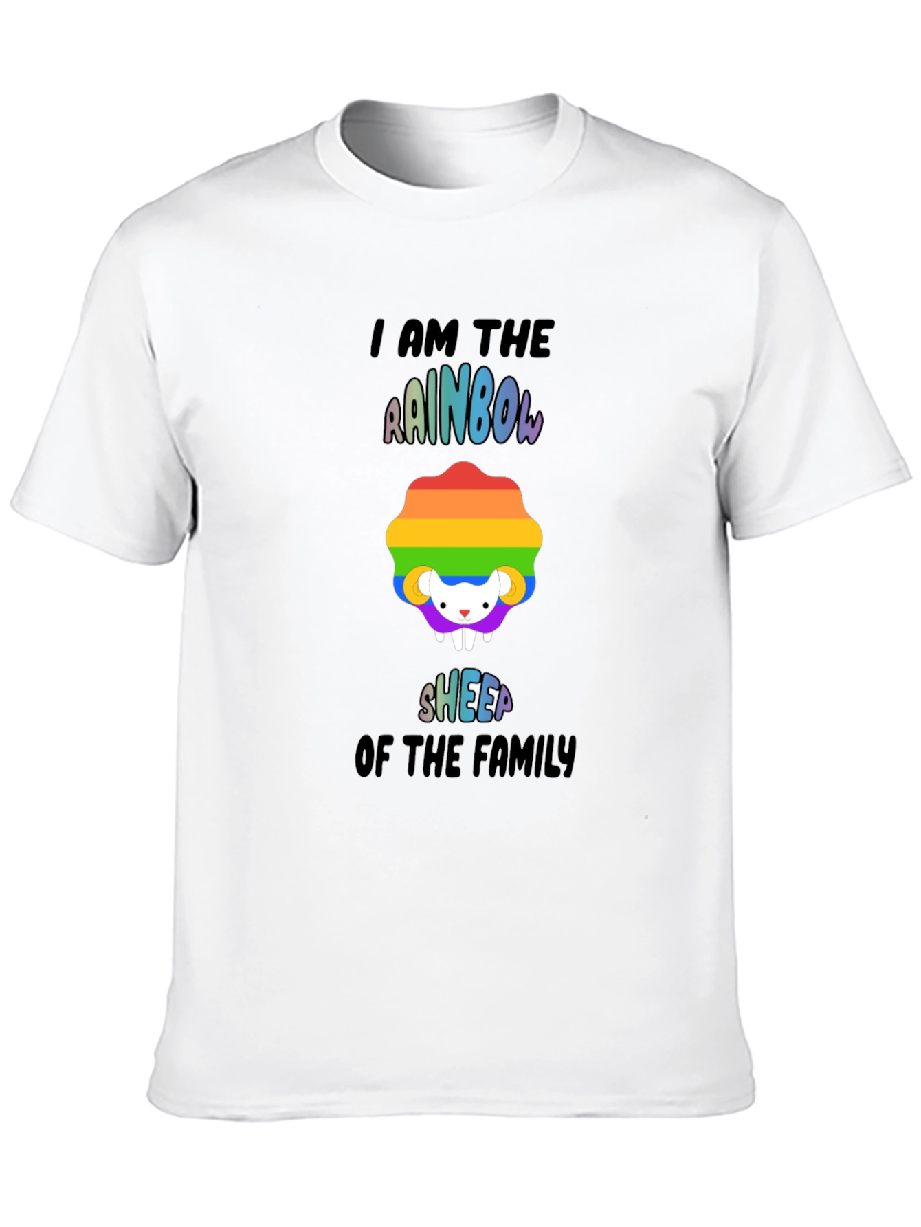 Rainbow Sheep Family T-Shirt