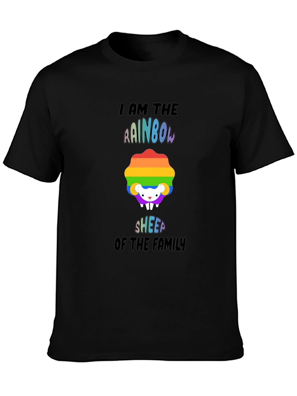 Rainbow Sheep Family T-Shirt